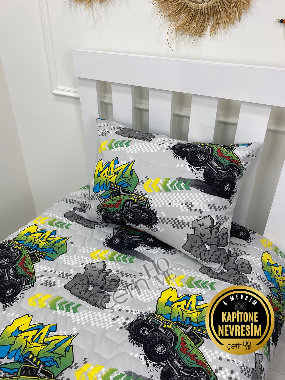 Çetinhome Tek Kişilik Kapitone Pike Seti 4 Mevsim Big Power