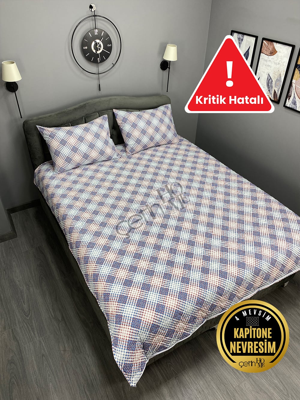 Kritik Hatalı Çift Kişilik Kapitone Pike Seti 4 Mevsim Milan