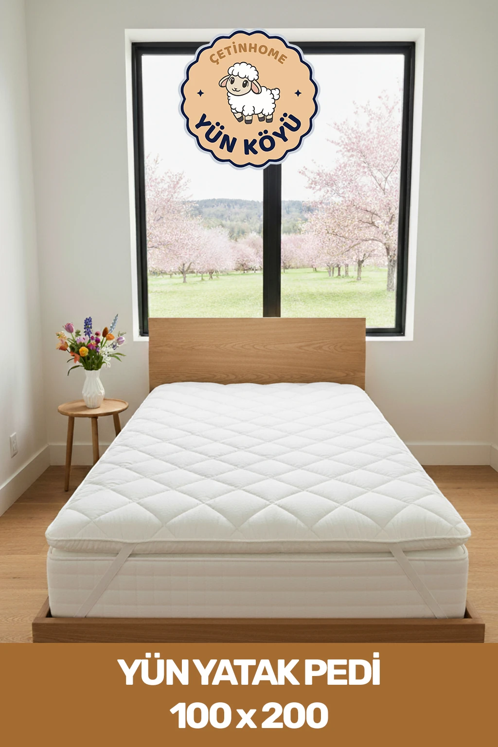 Çetinhome Yün Yatak Pedi - 100x200cm