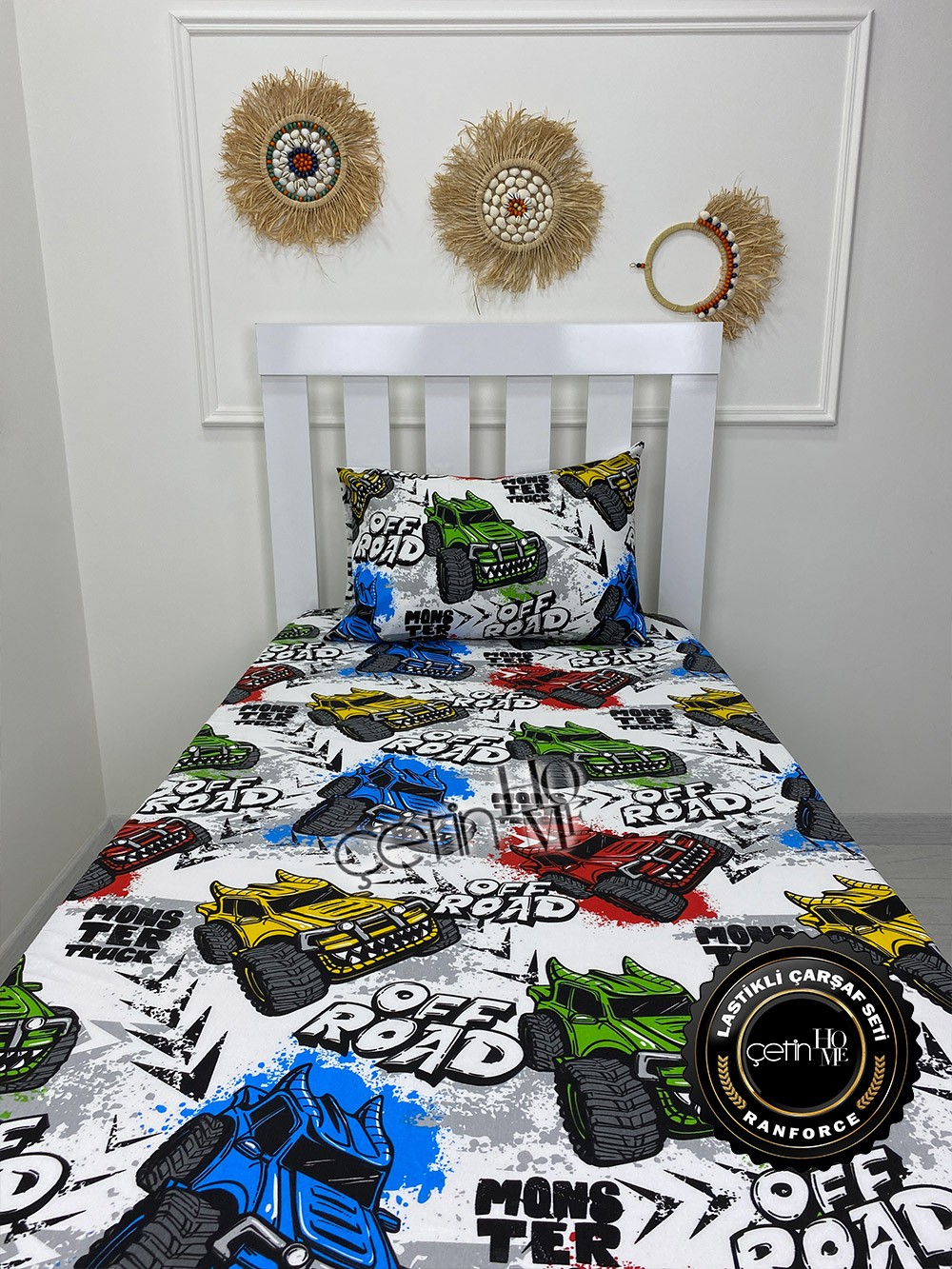 Kumaş Lastikli Çarşaf Seti Tek Kişilik 3 Ebat Off Road