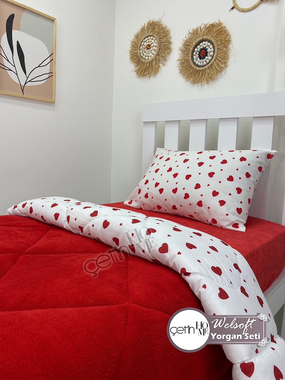 Çetinhome Tek Kişilik Desenli Welsoft Yorgan Seti (Çarşafsız)