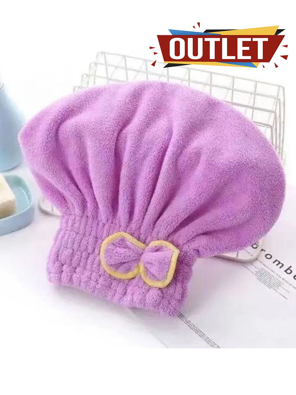 Outlet Microfiber Lastikli Saç Kurulama Bonesi