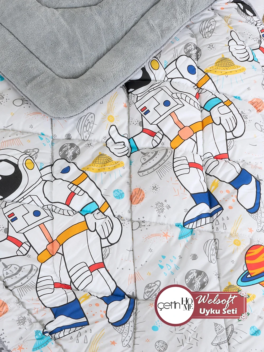 Çetinhome Tek Kişilik Çarşafı Lastikli Welsoft Uyku Seti