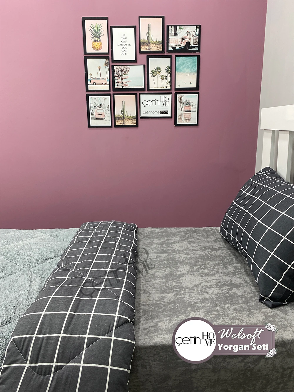 Çetinhome Tek Kişilik Desenli Welsoft Yorgan Seti (Çarşafsız)