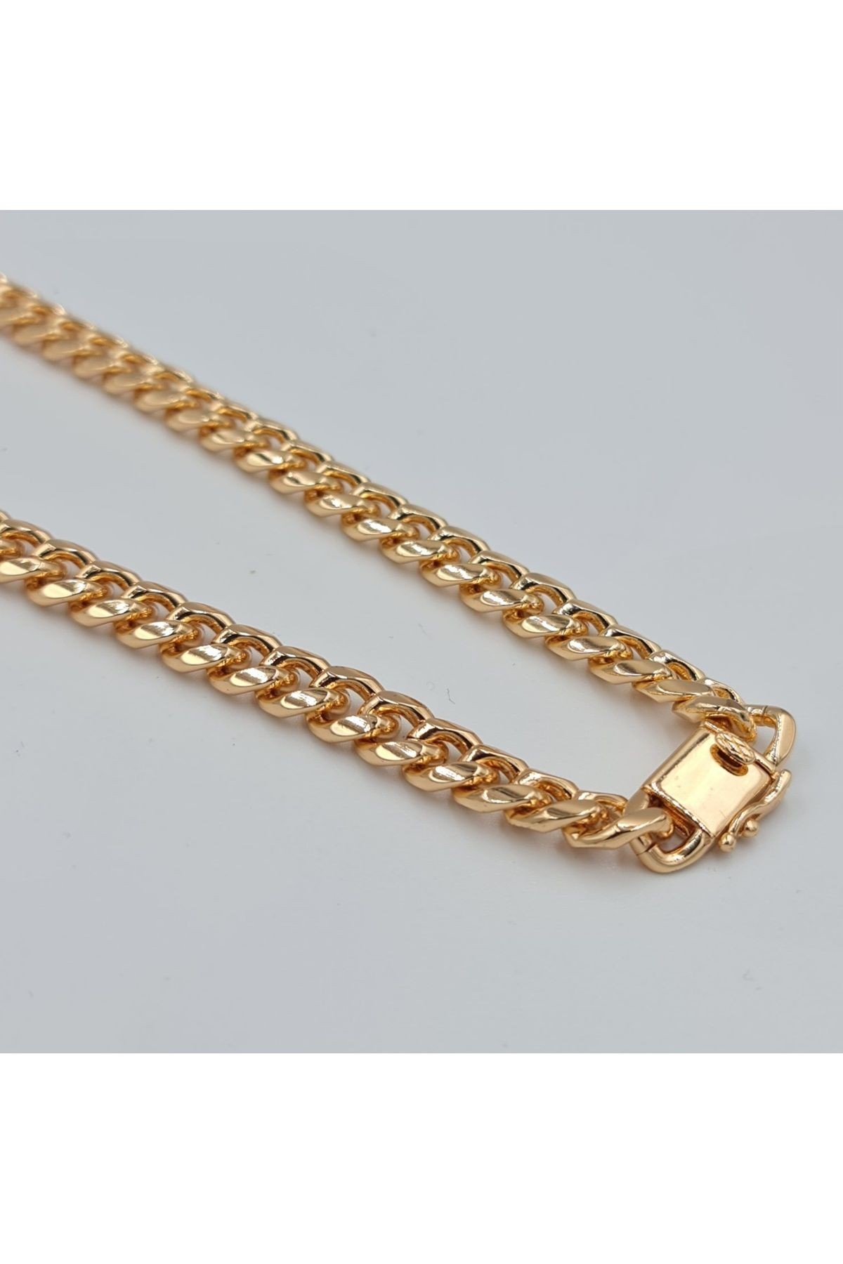 İtalyan Model Kalın Zincir Kolye VIP Xuping, Rose Gold, Kararmaz 45 cm (8 mm)