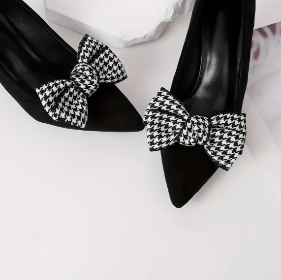 2 Adet Şık Kazayağı Fiyonk Model Ayakkabı Klipsleri/Tokası Çıkabilir