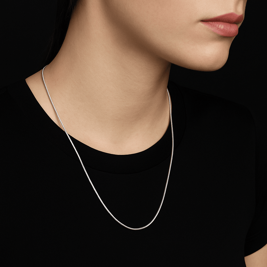60 cm İnce Çelik Zincir Kolye – Unisex Minimal Stil