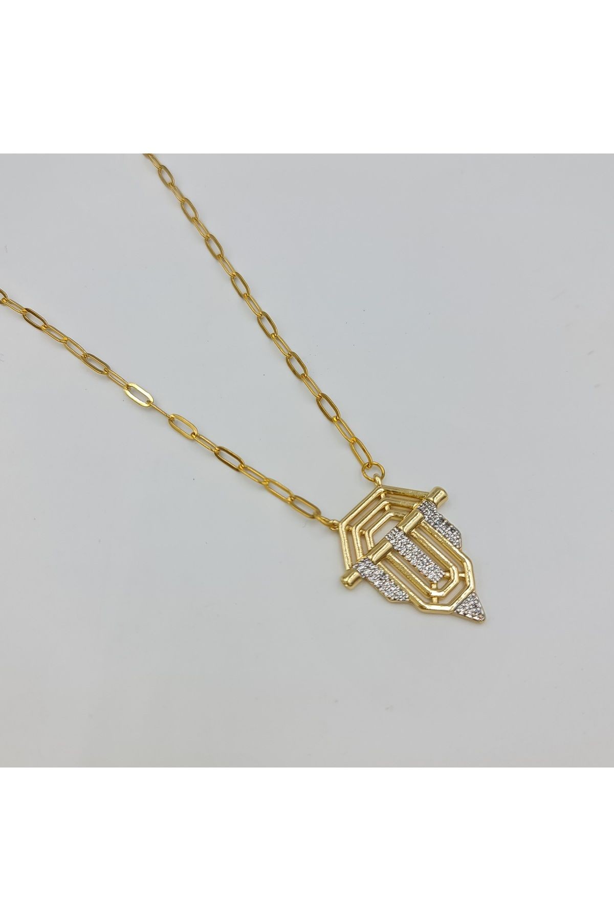 Gold Serenay Serisi Ataç Zincir Kolye