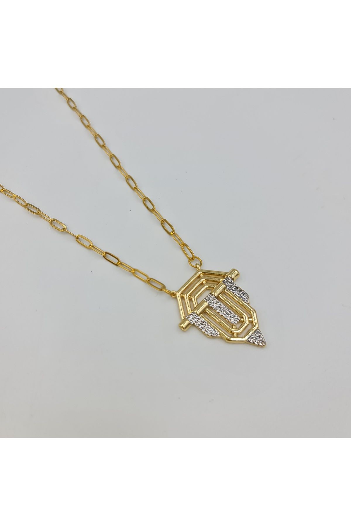 Gold Serenay Serisi Ataç Zincir Kolye