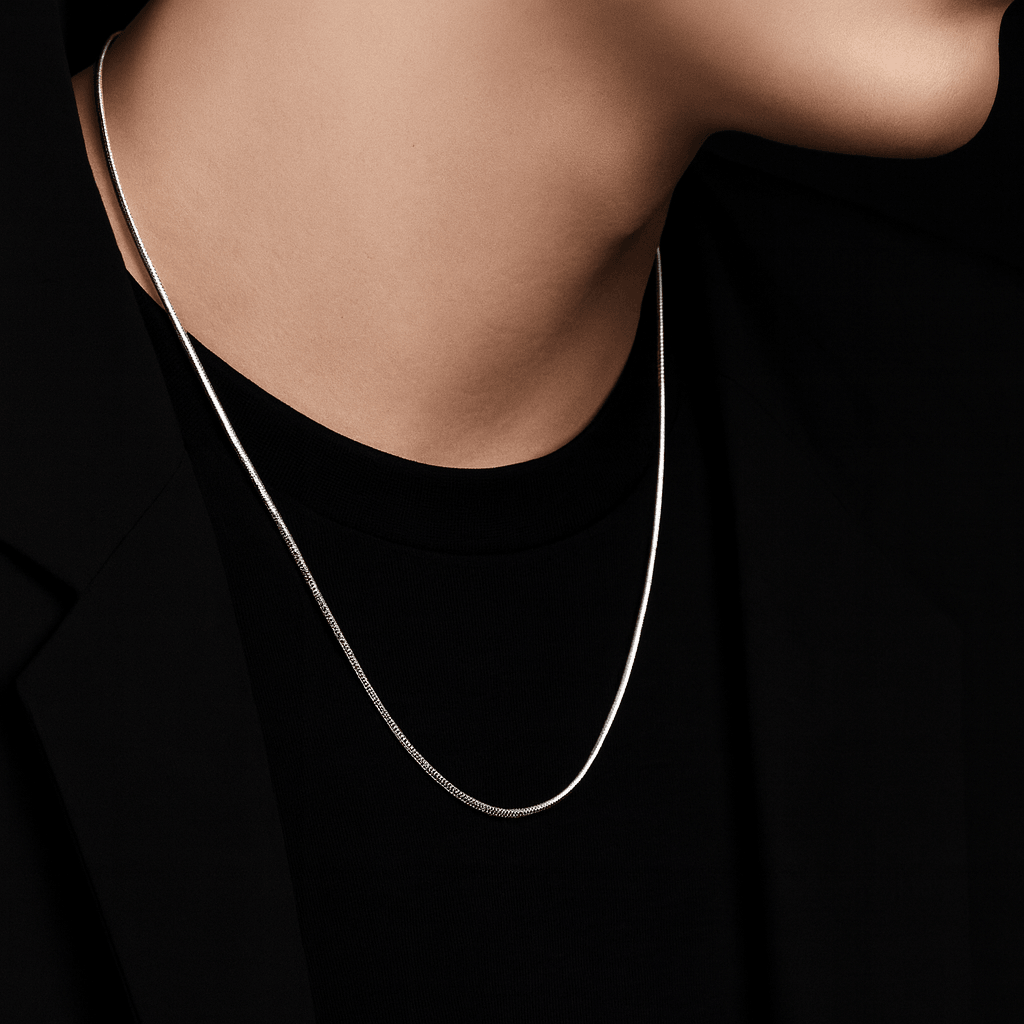 60 cm İnce Çelik Zincir Kolye – Unisex Minimal Stil