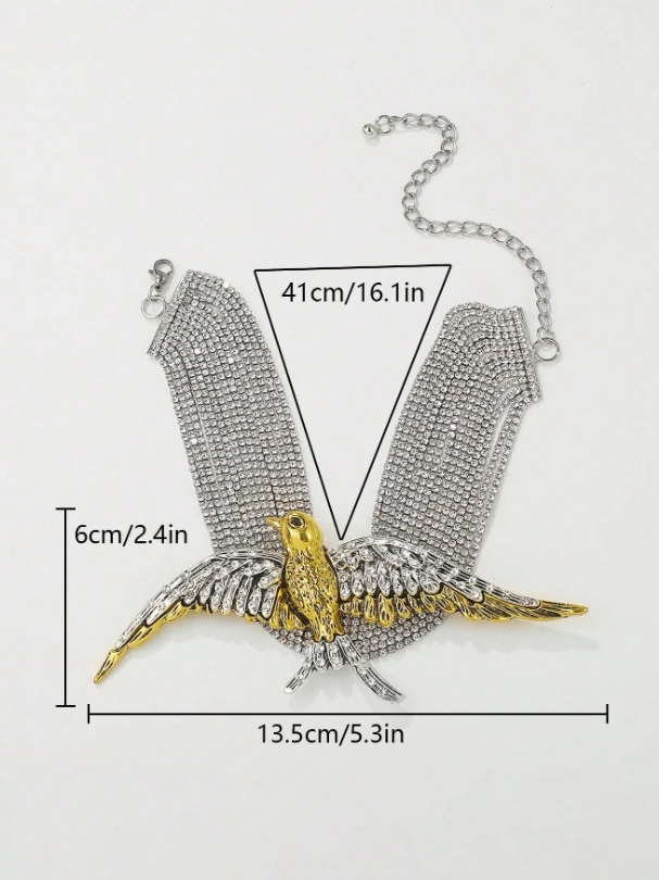 Gümüş Özel Tasarım Su Yolu Kuş Detaylı Choker Kolye