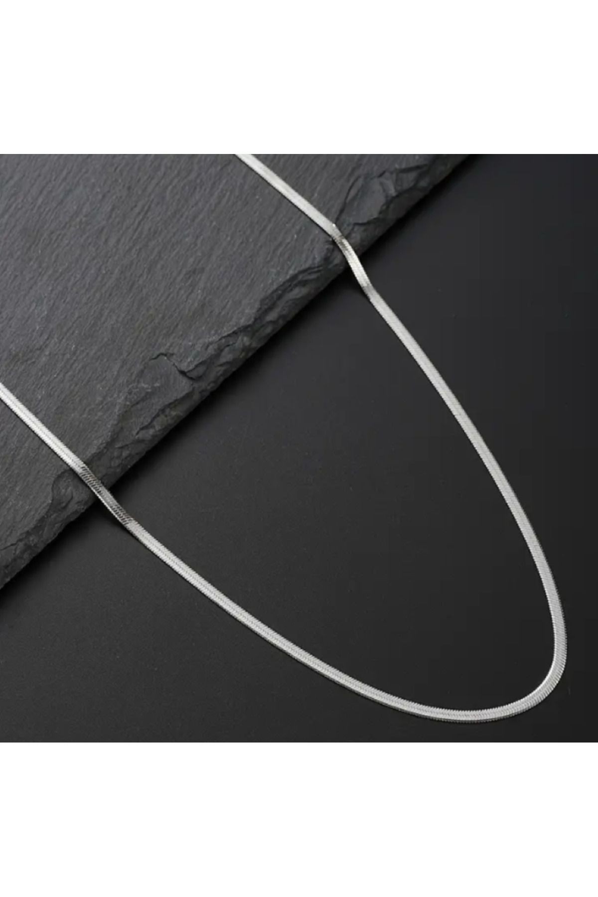 Silver 60 cm Ezme Model İtalyan Erkek Zincir Kolye