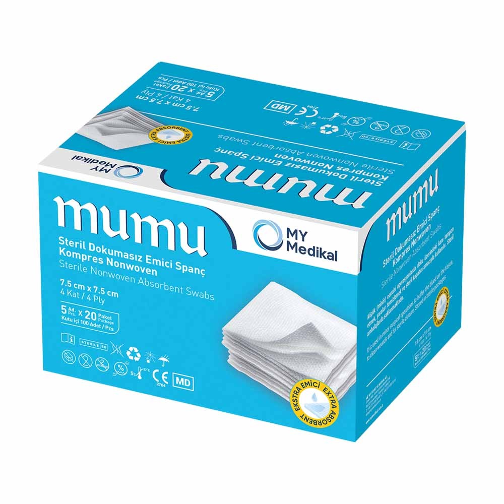 Mumu Steril Nonwoven Gaz Kompres 100'lü | Medikaliste