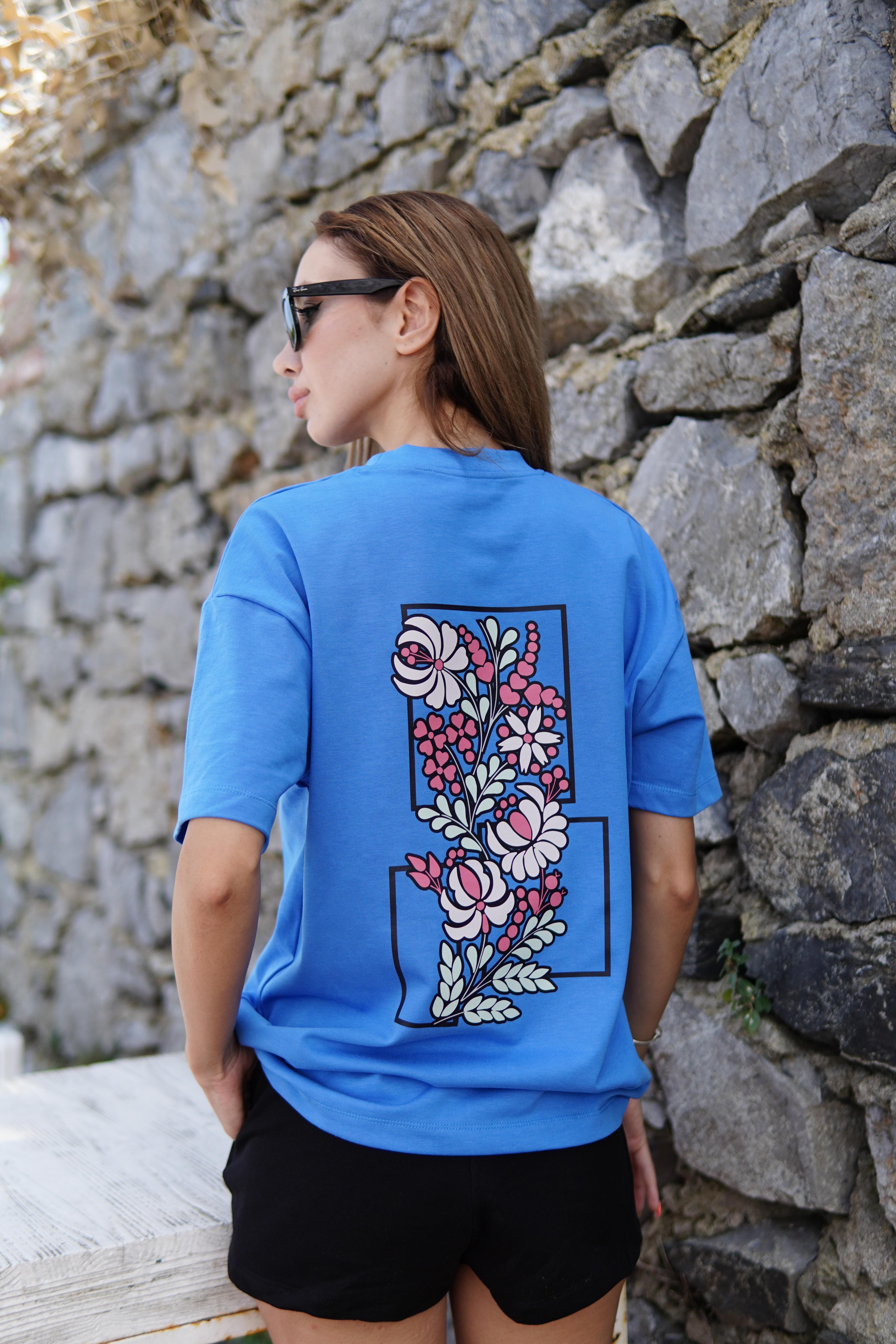 Blume - Unisex Oversize Baskılı T-Shirt 