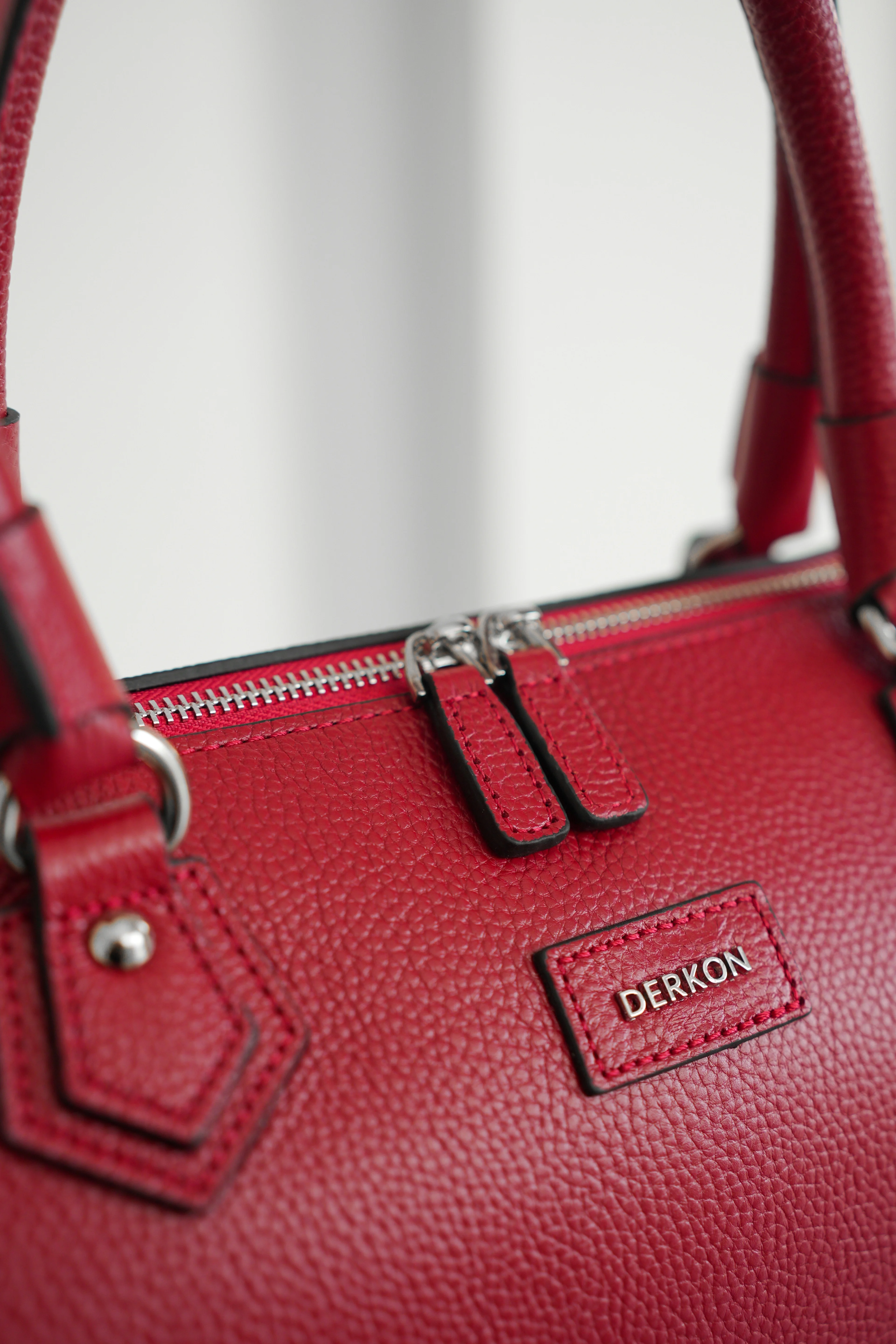 Hakiki Deri Rosely Model Kadın Çantası - KIRMIZI