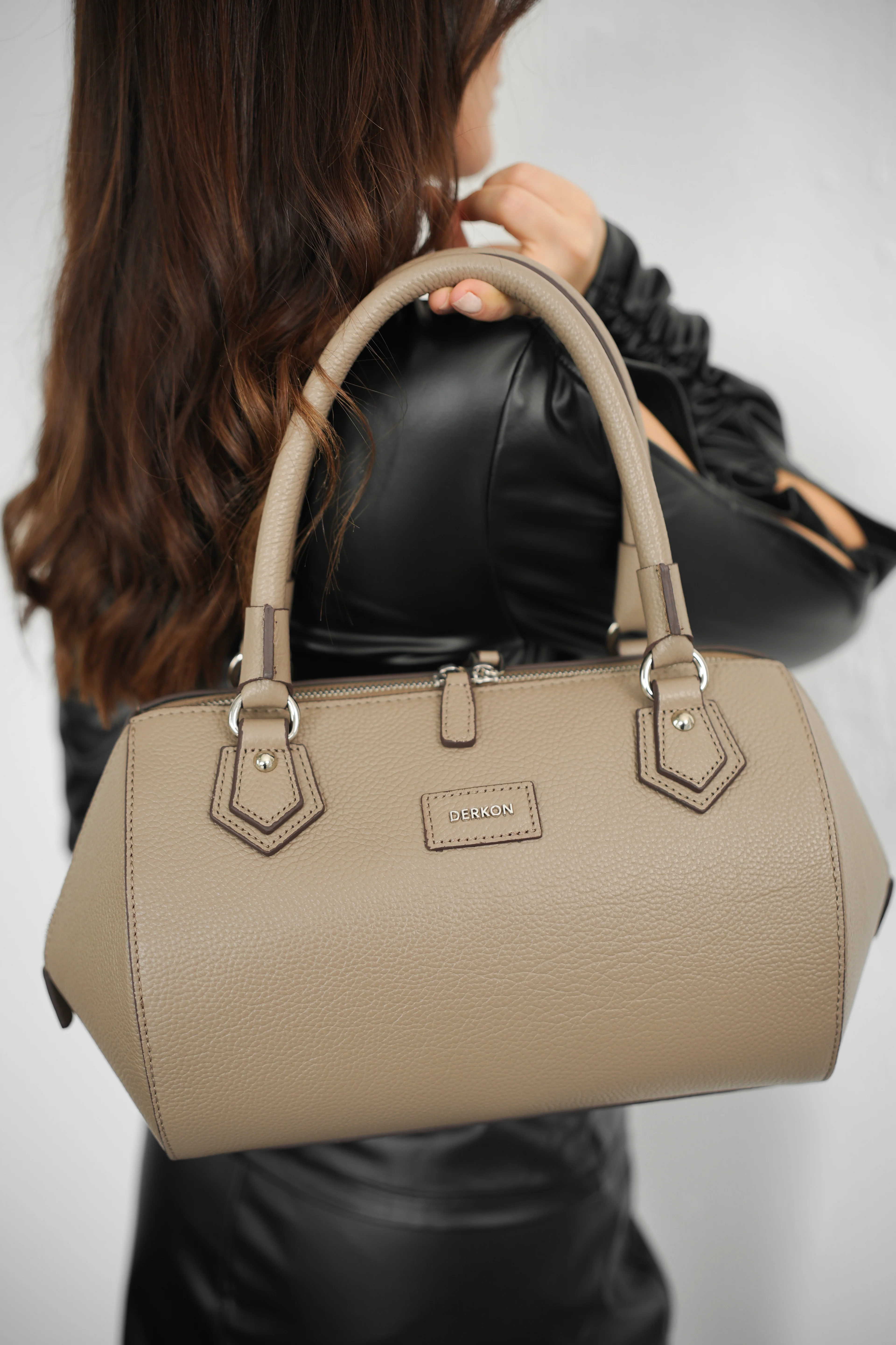 Hakiki Deri Rosely Model Kadın Çantası - VİZON