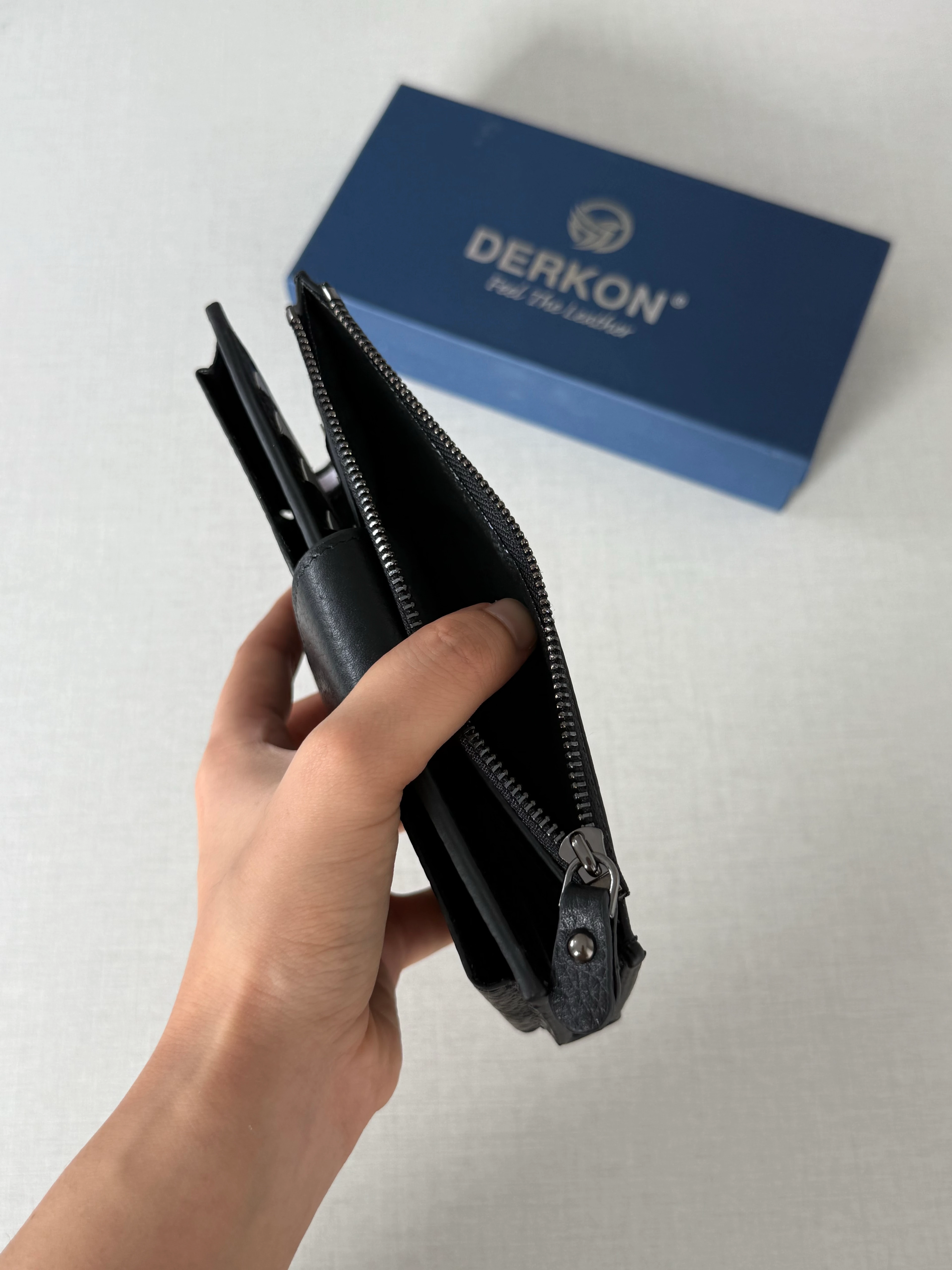 Hakiki Deri Telefon, Kart ve Para Bölmeli Cüzdan Marco Model