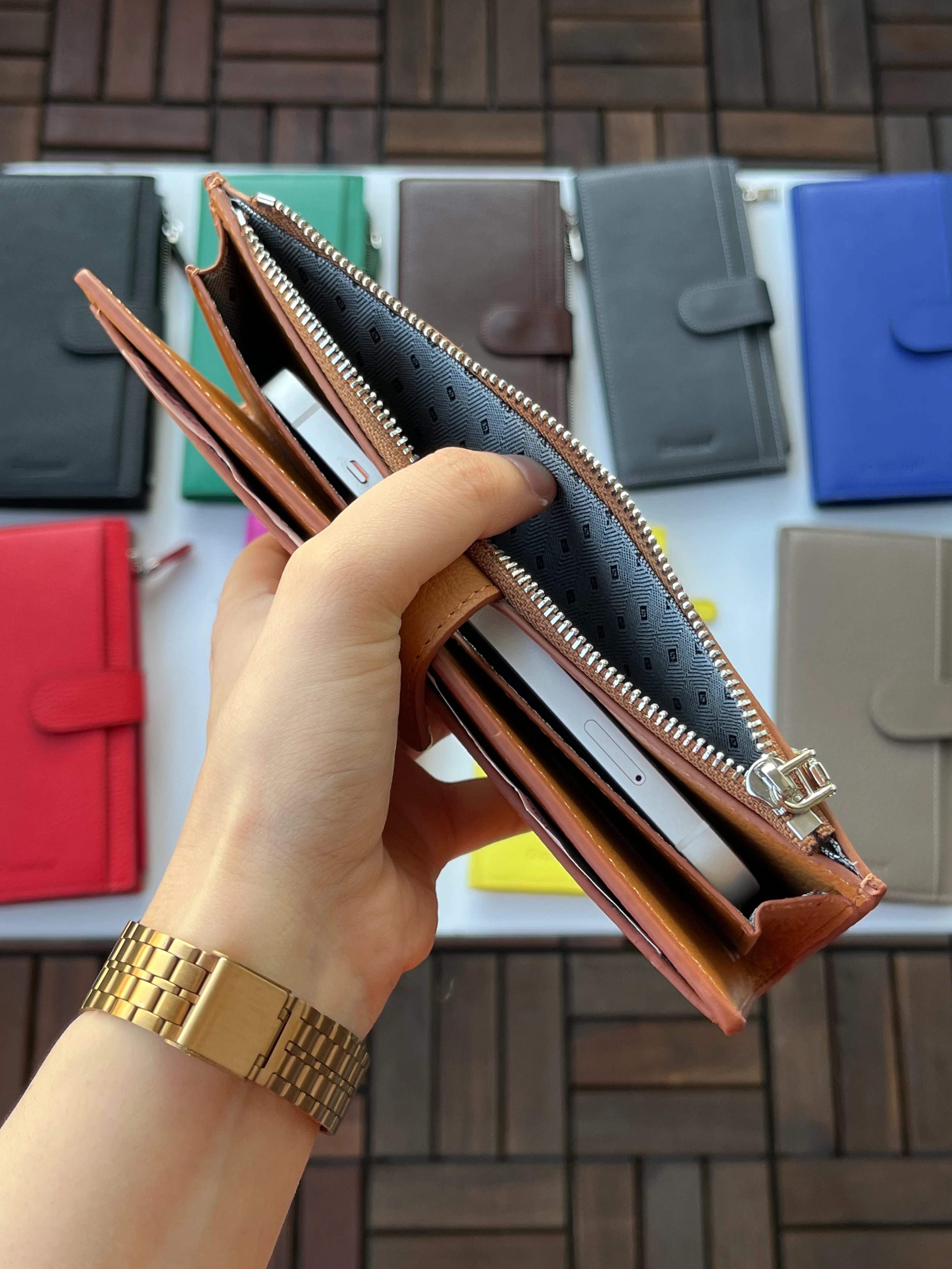 Telefon Bölmeli Noby Model Hakiki Deri Cüzdan