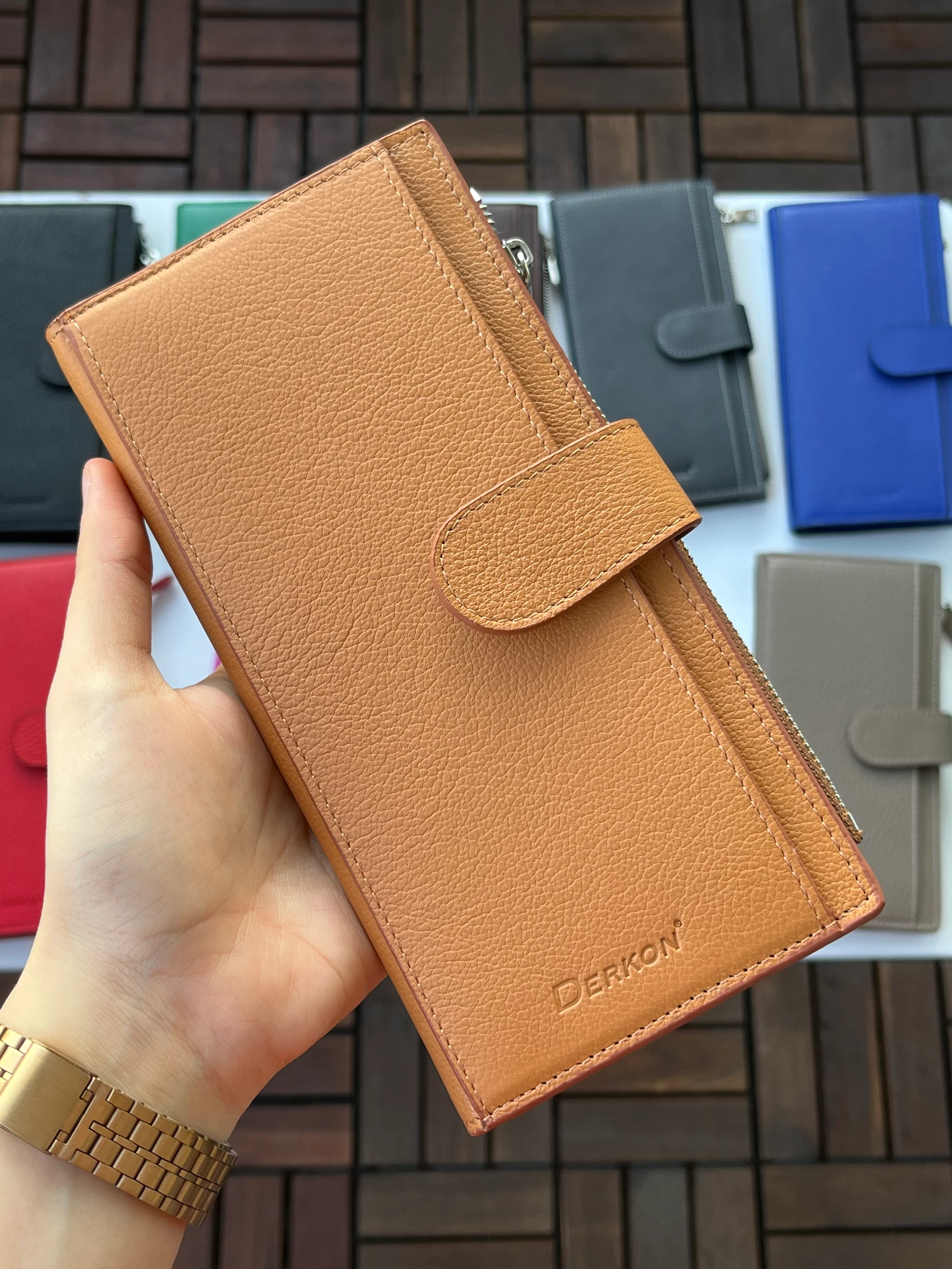 Telefon Bölmeli Noby Model Hakiki Deri Cüzdan