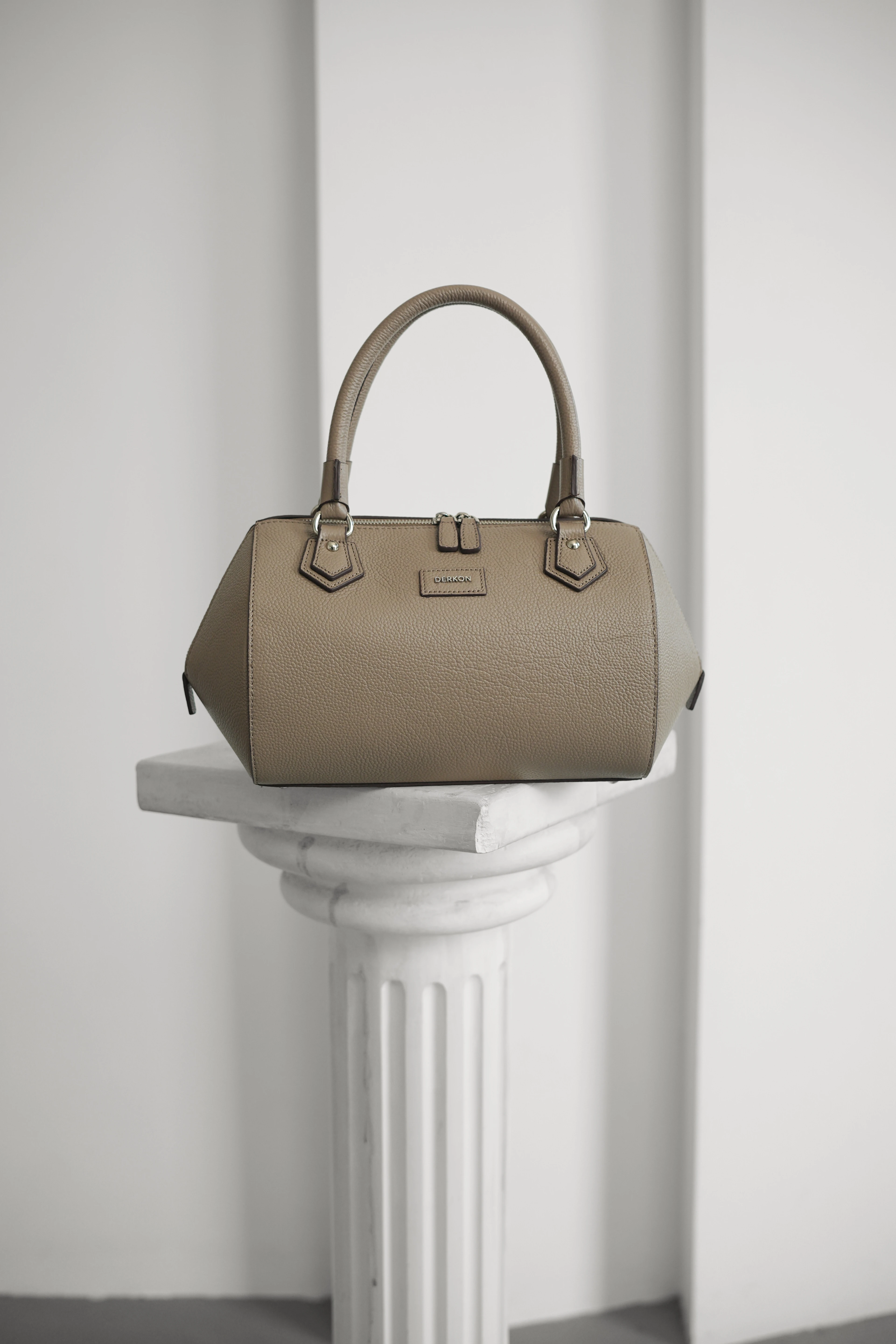 Hakiki Deri Rosely Model Kadın Çantası - VİZON