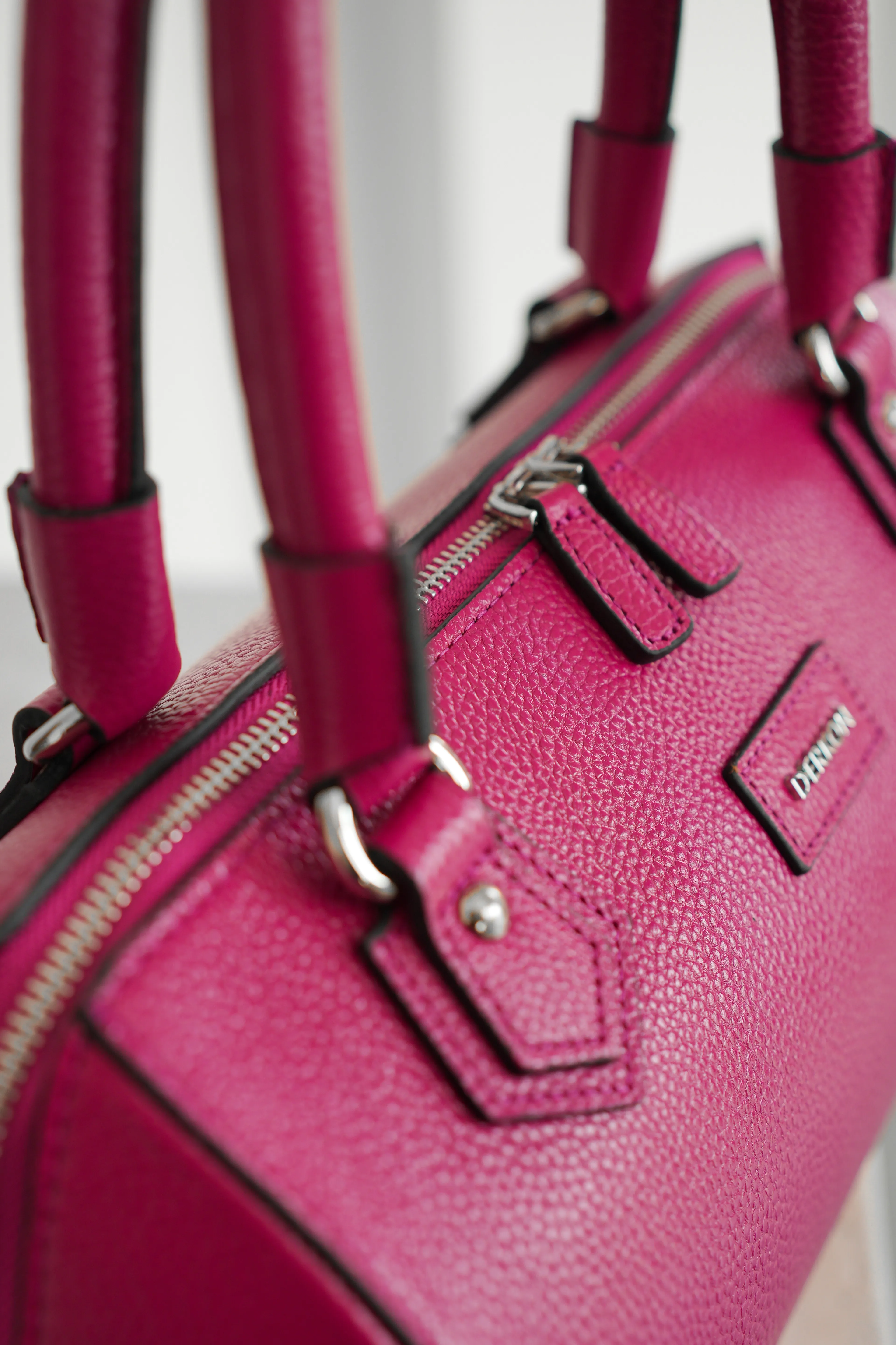 Hakiki Deri Rosely Model Kadın Çantası - FUŞYA