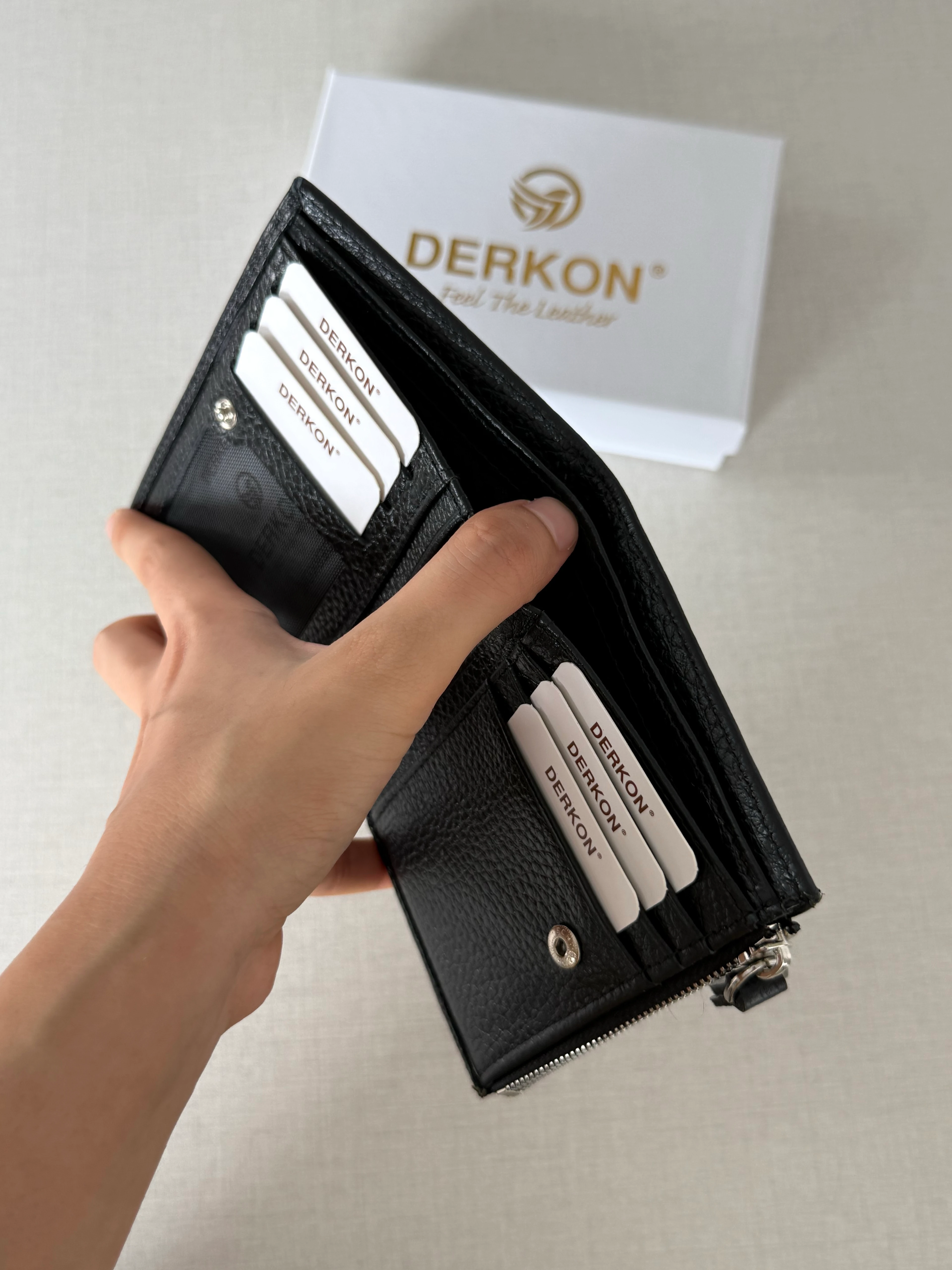 Her Çantaya Sığabilecek Ufak Bol Kartlık Bölmeli Hakiki Deri Bayan Cüzdanı Yuhan Model