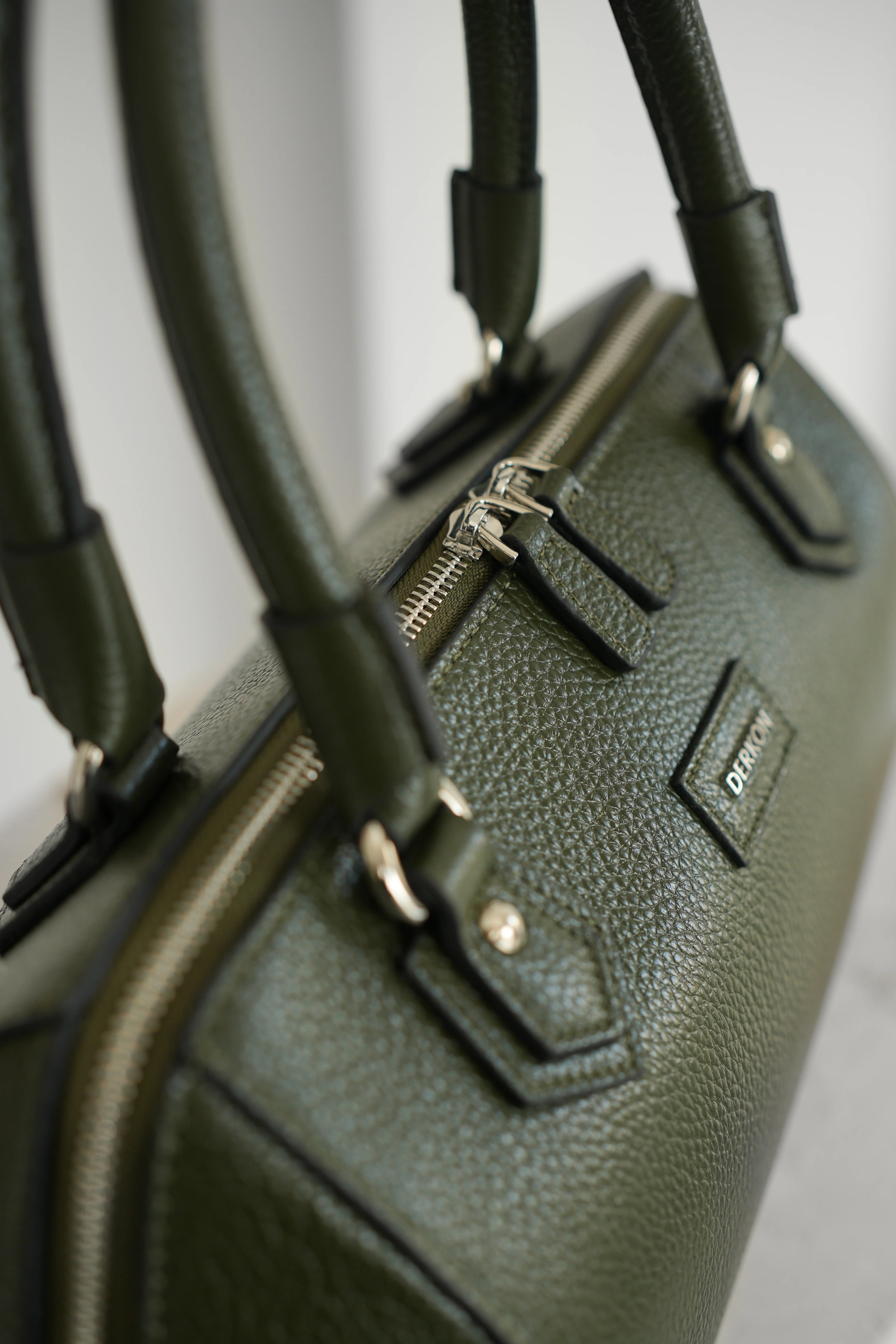 Hakiki Deri Rosely Model Kadın Çantası - YEŞİL