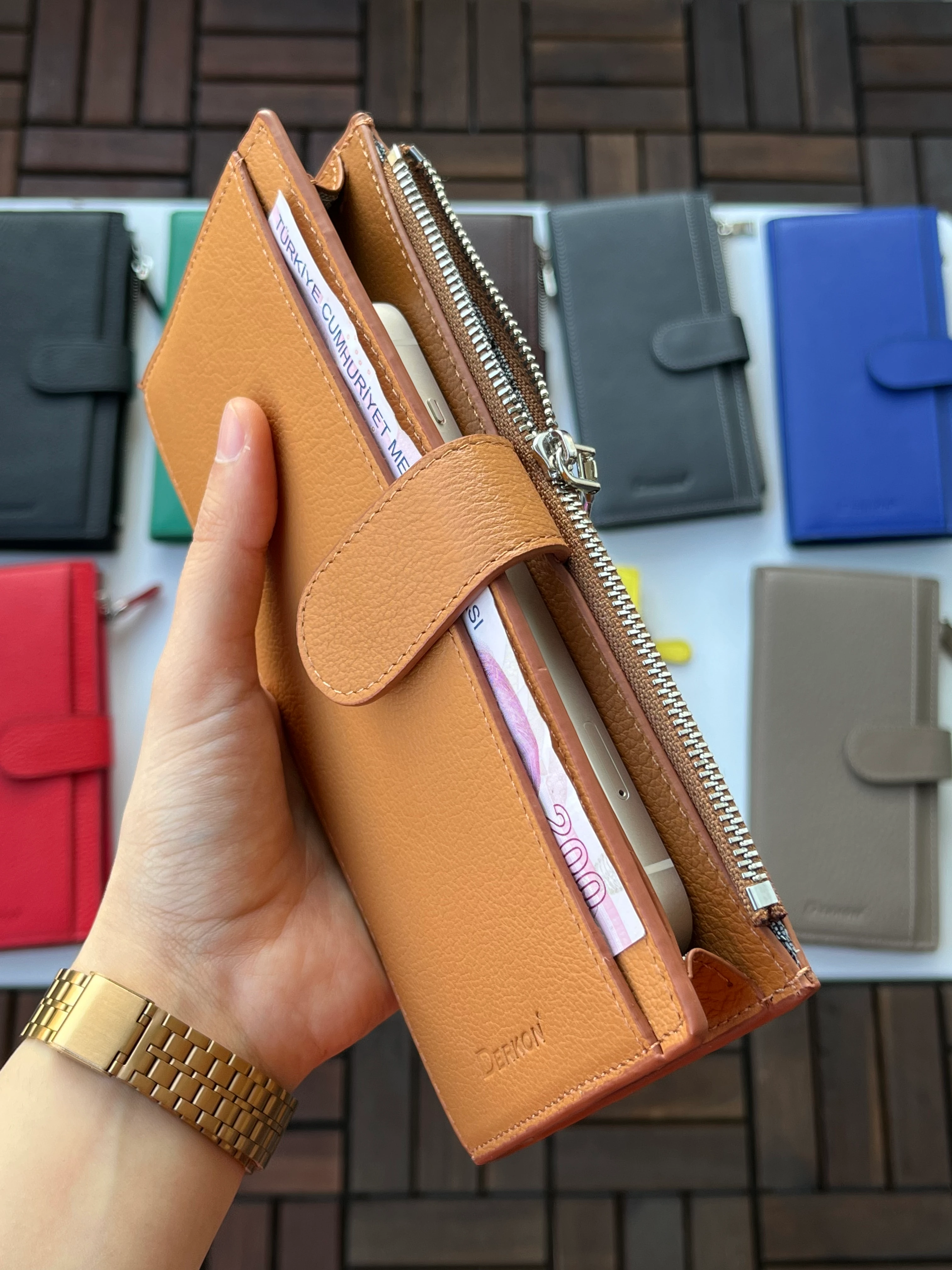 Telefon Bölmeli Noby Model Hakiki Deri Cüzdan