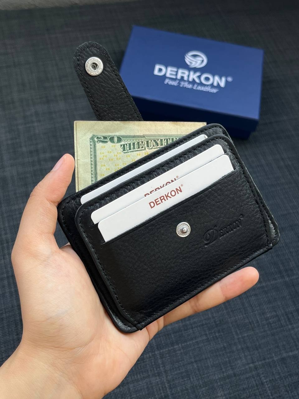 Unisex Hakiki Deri Patlı Kartlık Cüzdan