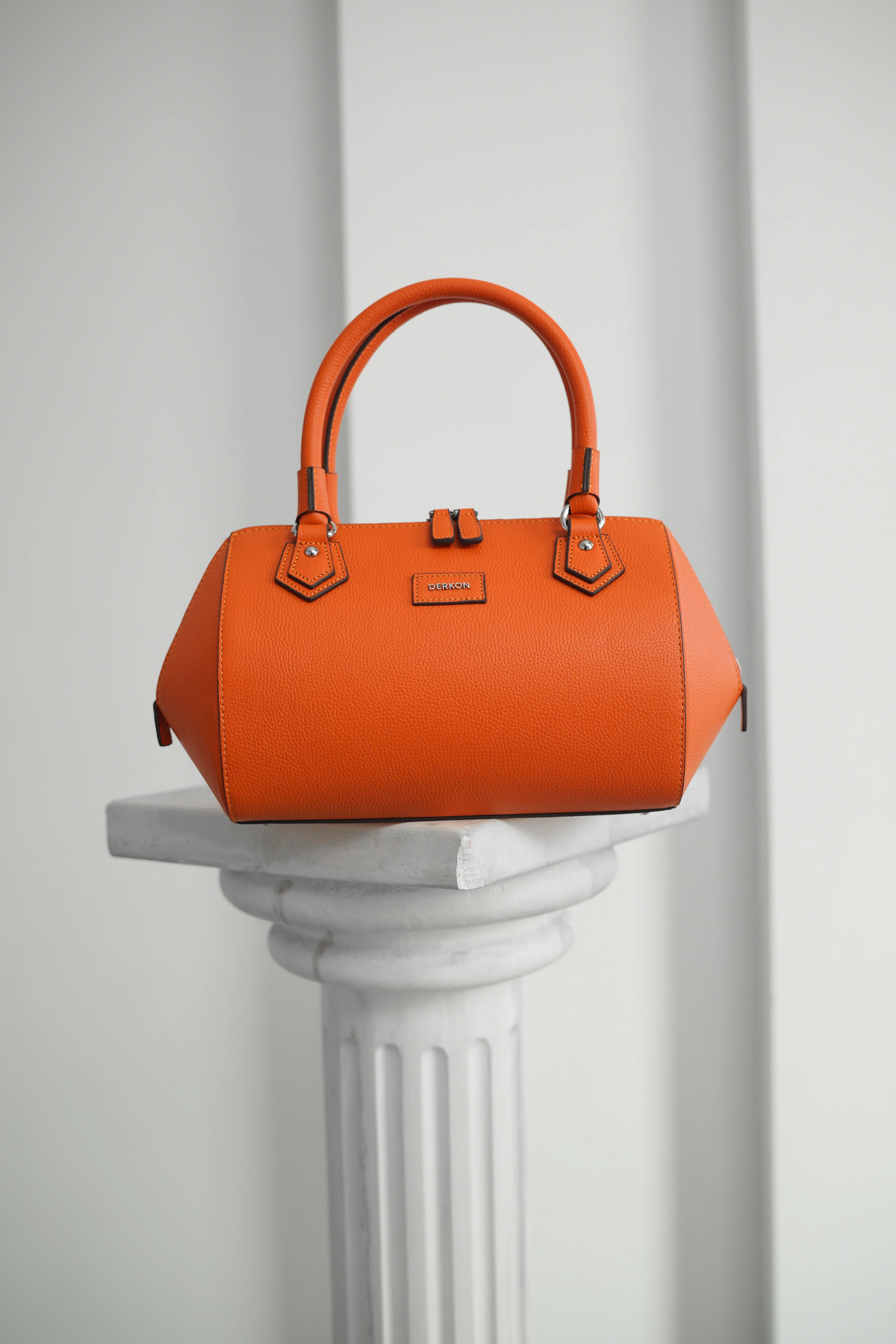 Hakiki Deri Rosely Model Kadın Çantası - TURUNCU