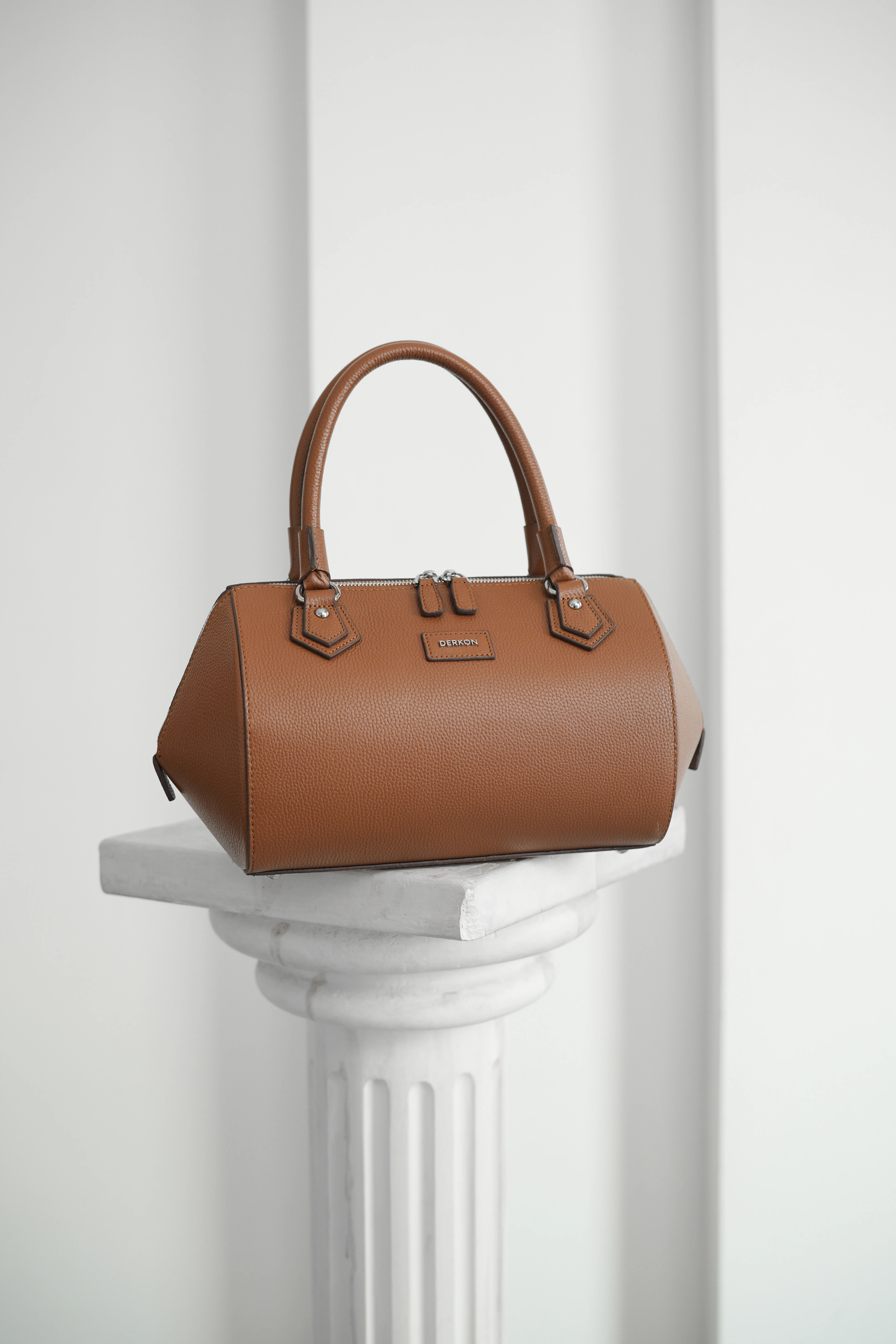 Hakiki Deri Rosely Model Kadın Çantası - TABA