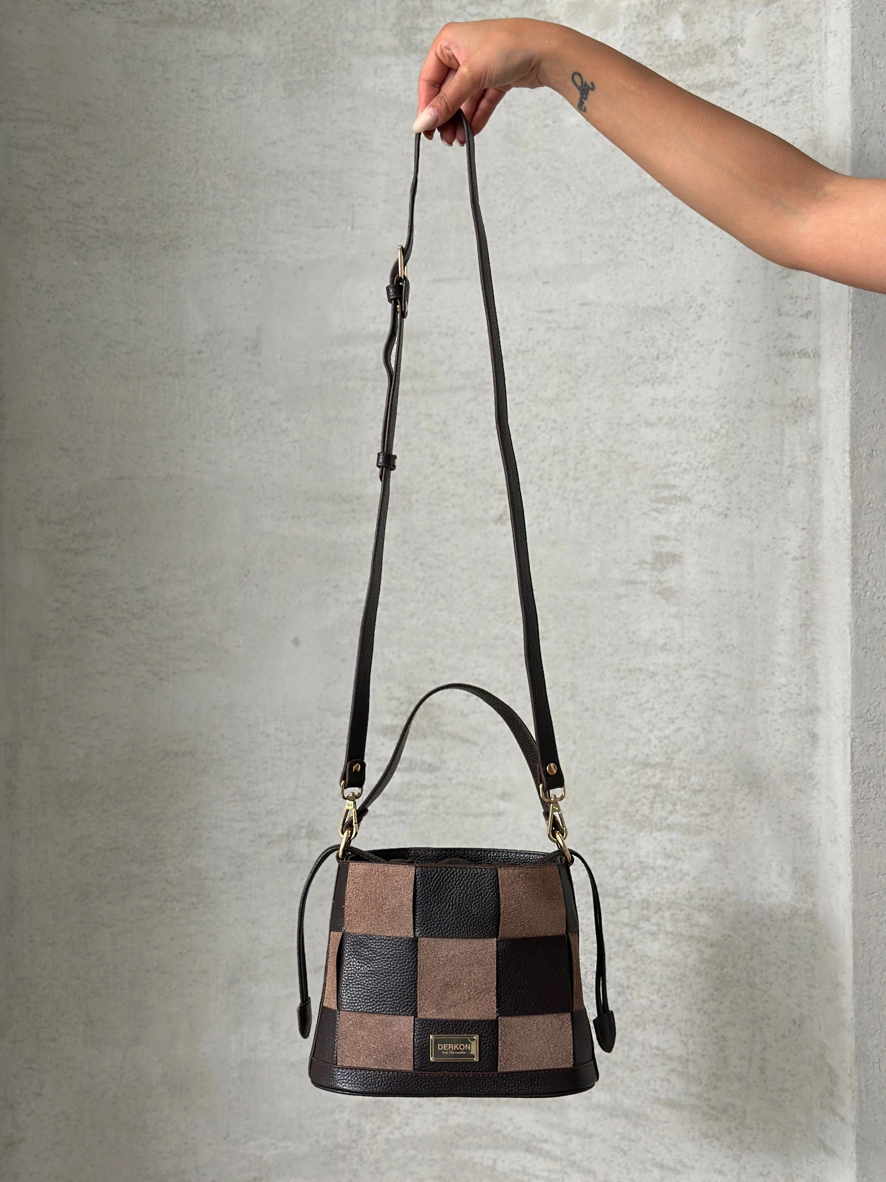 Hakiki Deri Tezza Model Çapraz Ve Kol Çantası 