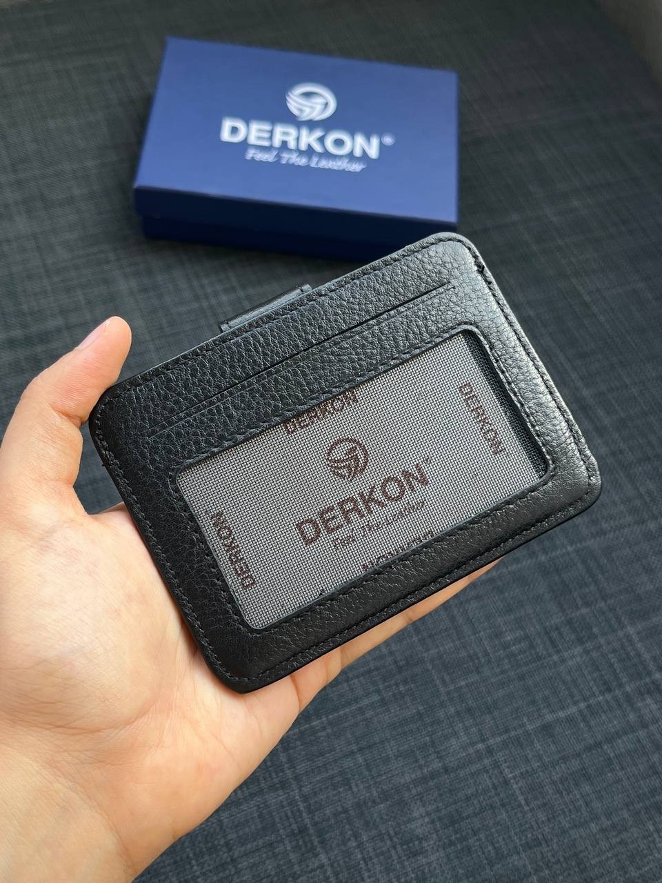 Unisex Hakiki Deri Patlı Kartlık Cüzdan