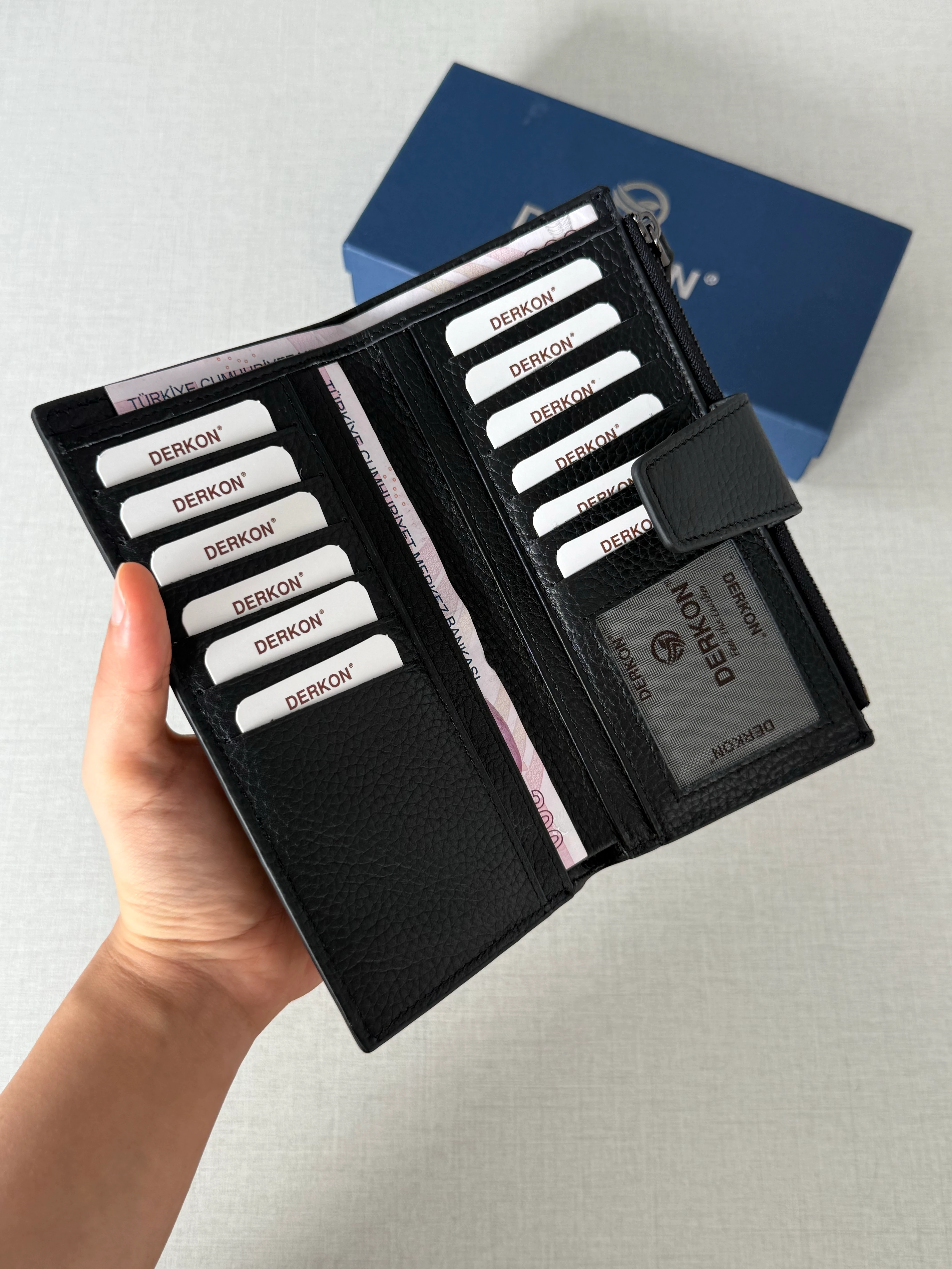 Hakiki Deri Telefon, Kart ve Para Bölmeli Cüzdan Marco Model