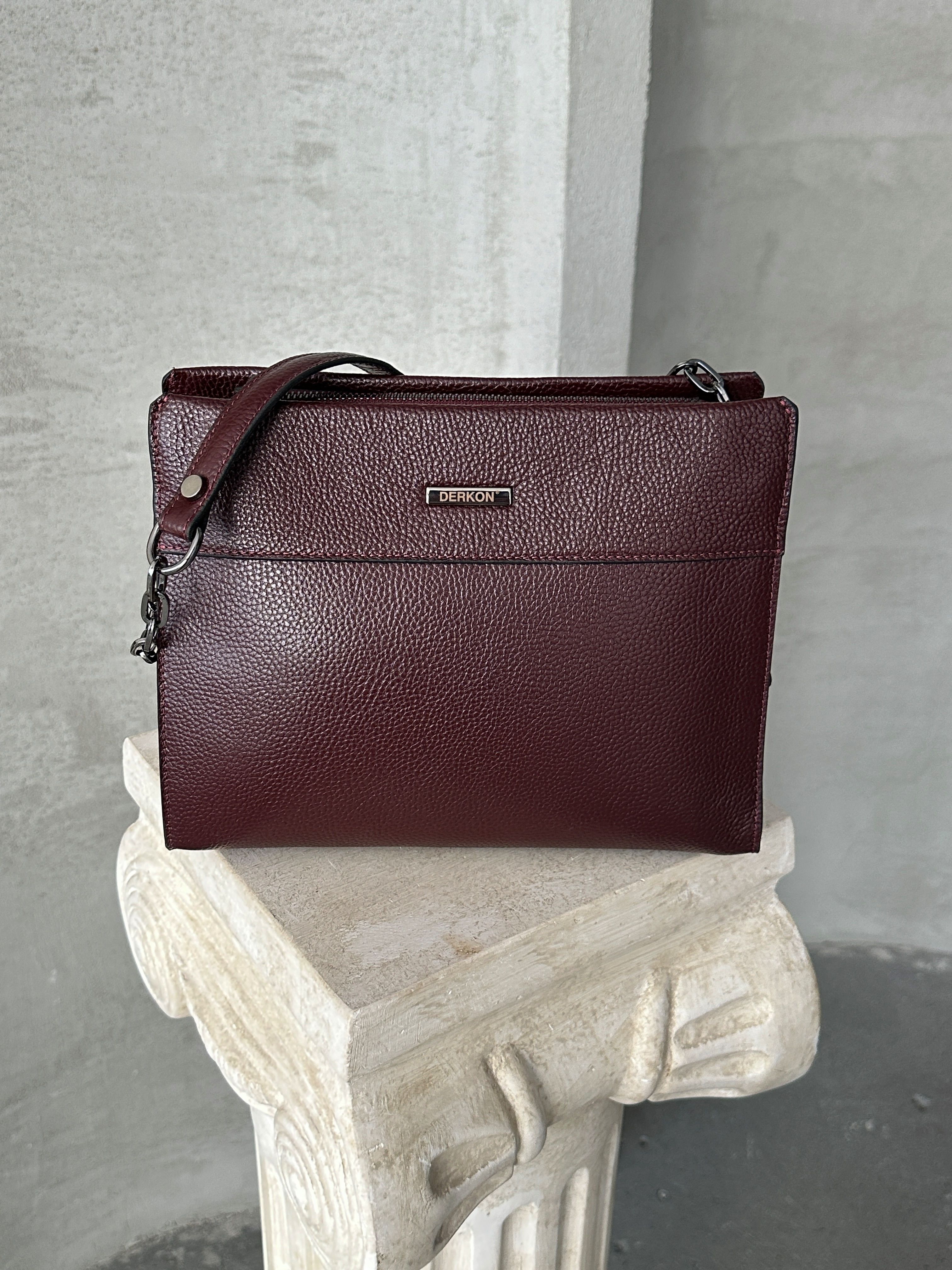 Kol Ve Omuz Çantası Hakiki Deri Monica Model  - BORDO