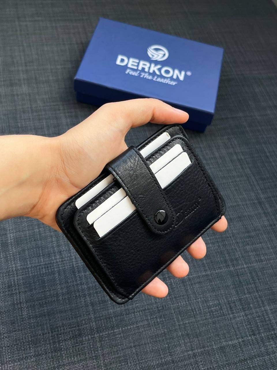 Unisex Hakiki Deri Patlı Kartlık Cüzdan