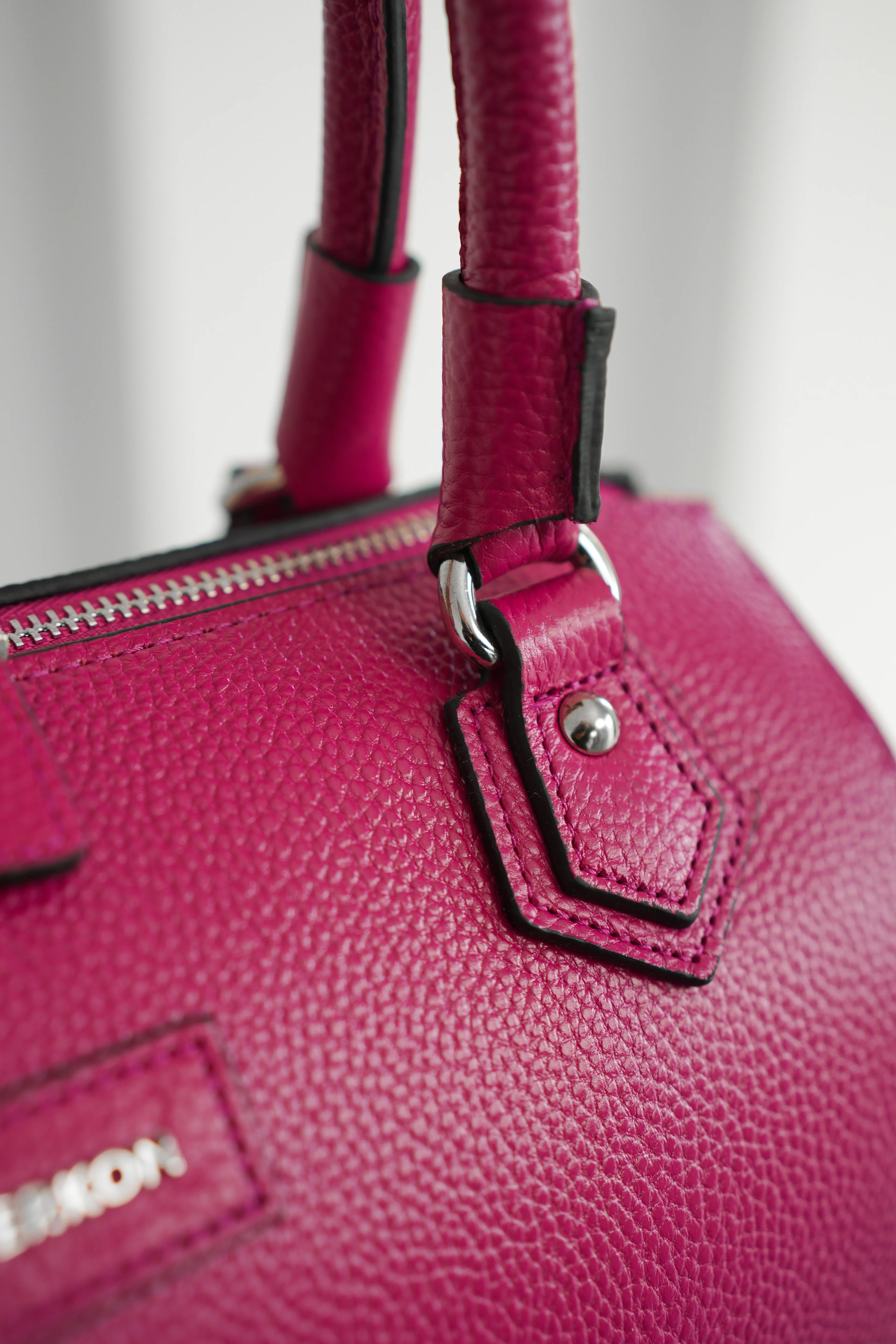 Hakiki Deri Rosely Model Kadın Çantası - FUŞYA