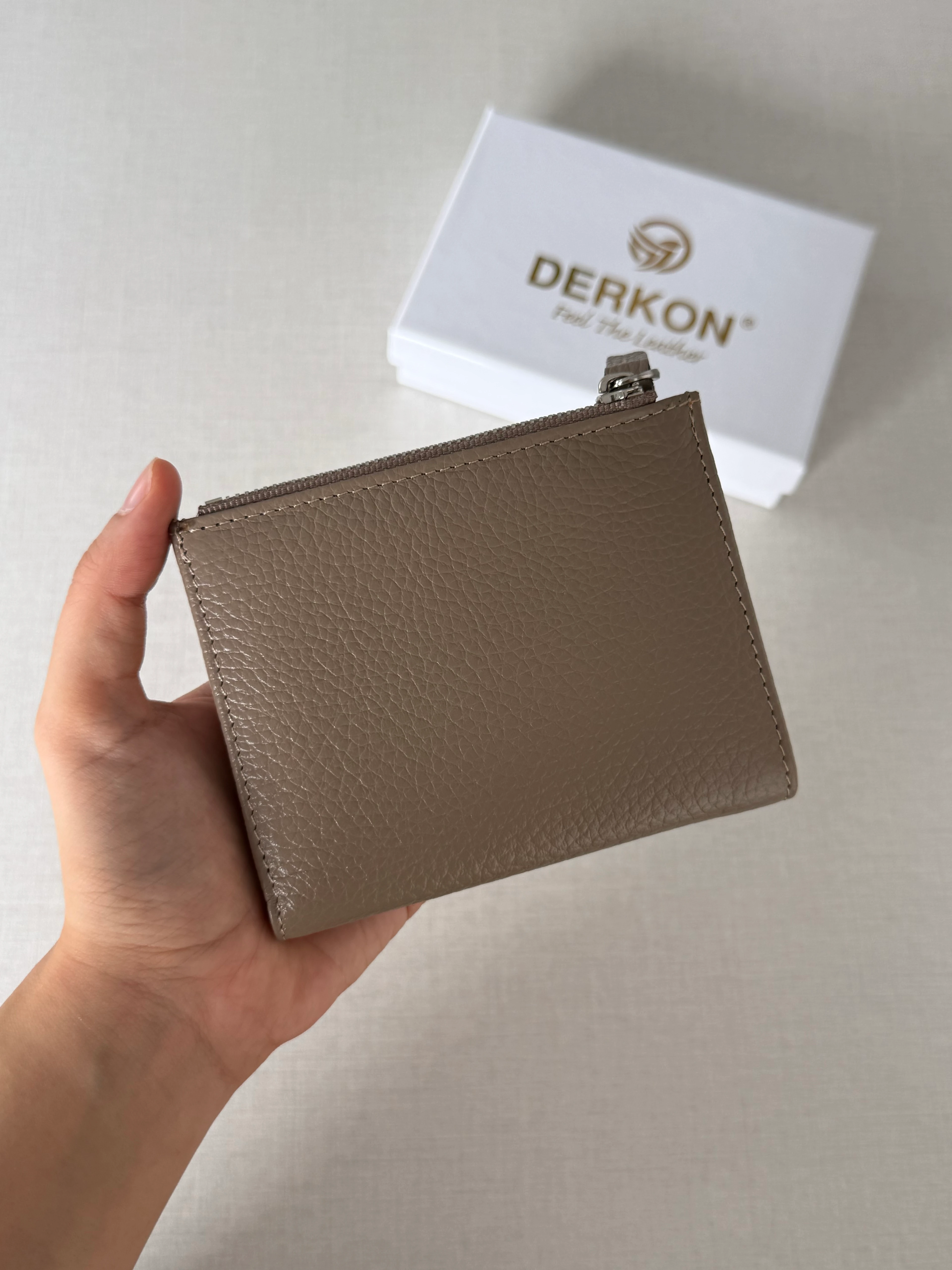 Her Çantaya Sığabilecek Ufak Bol Kartlık Bölmeli Hakiki Deri Bayan Cüzdanı Yuhan Model - VİZON