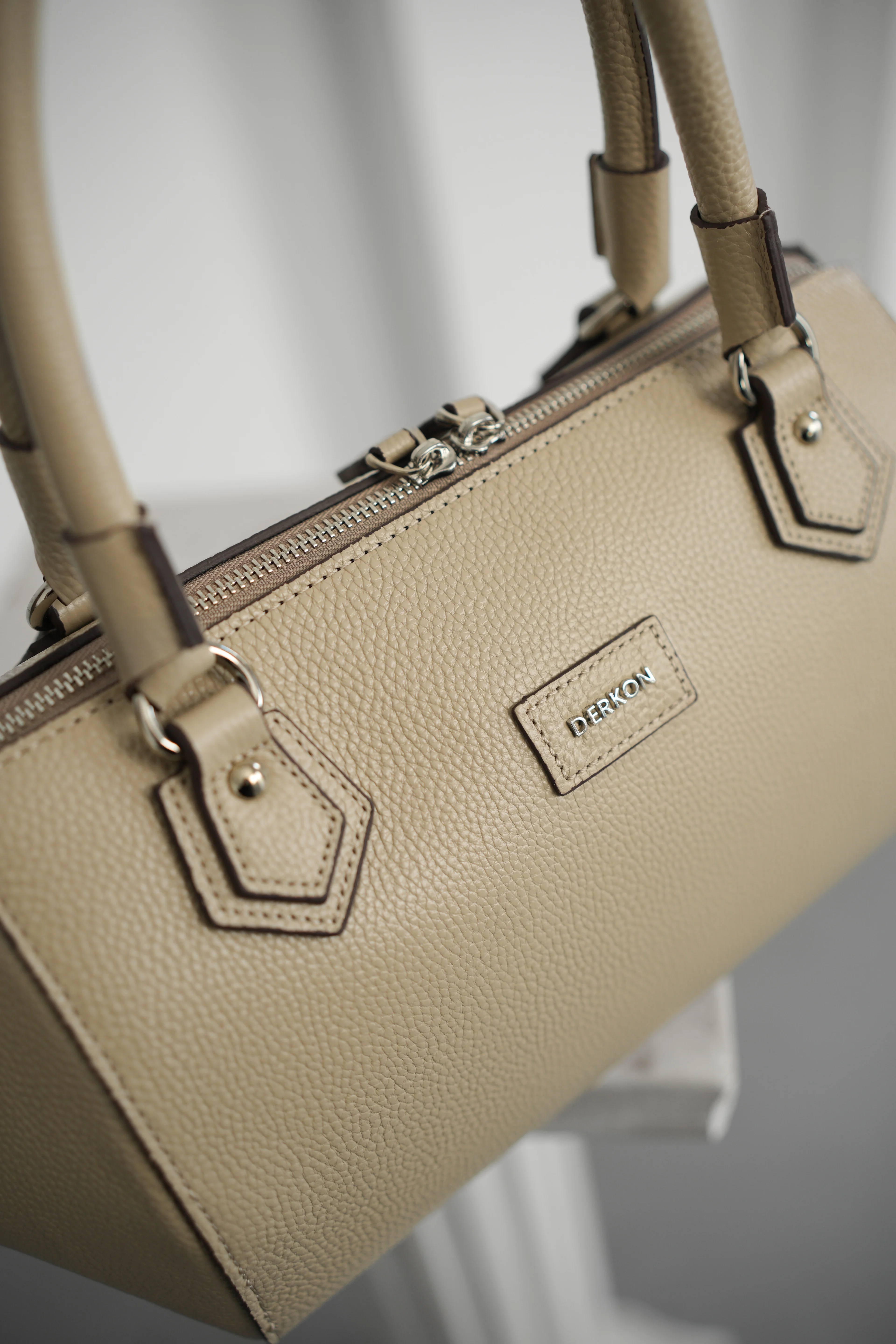 Hakiki Deri Rosely Model Kadın Çantası - KREM