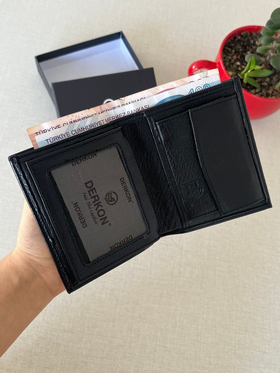 Rfid Korumalı Hakiki Deri İçten Çıkmalı Erkek Cüzdanı 