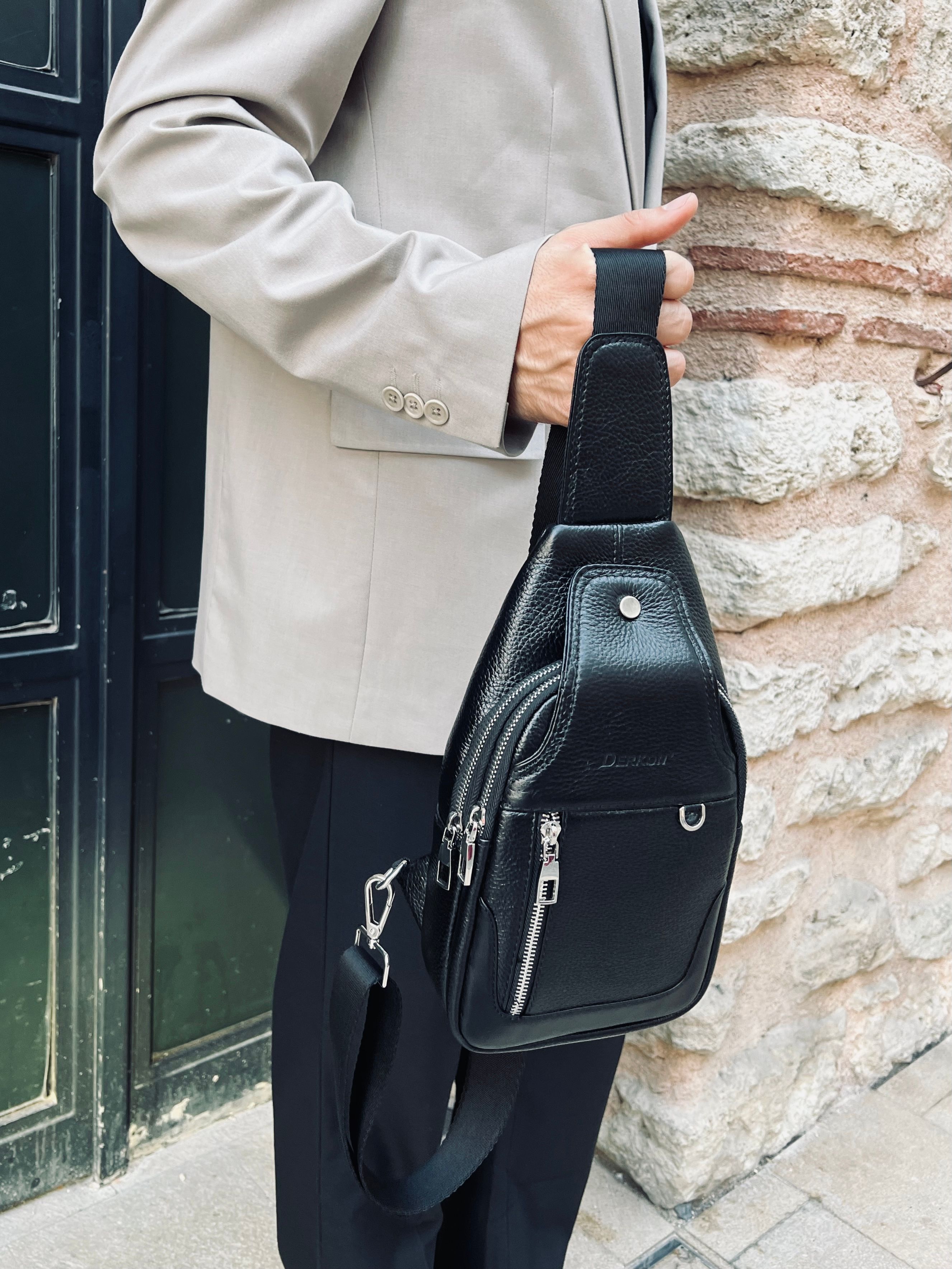 Hakiki Deri Posedo Model Bodybag Omuz ve Göğüs Çantası