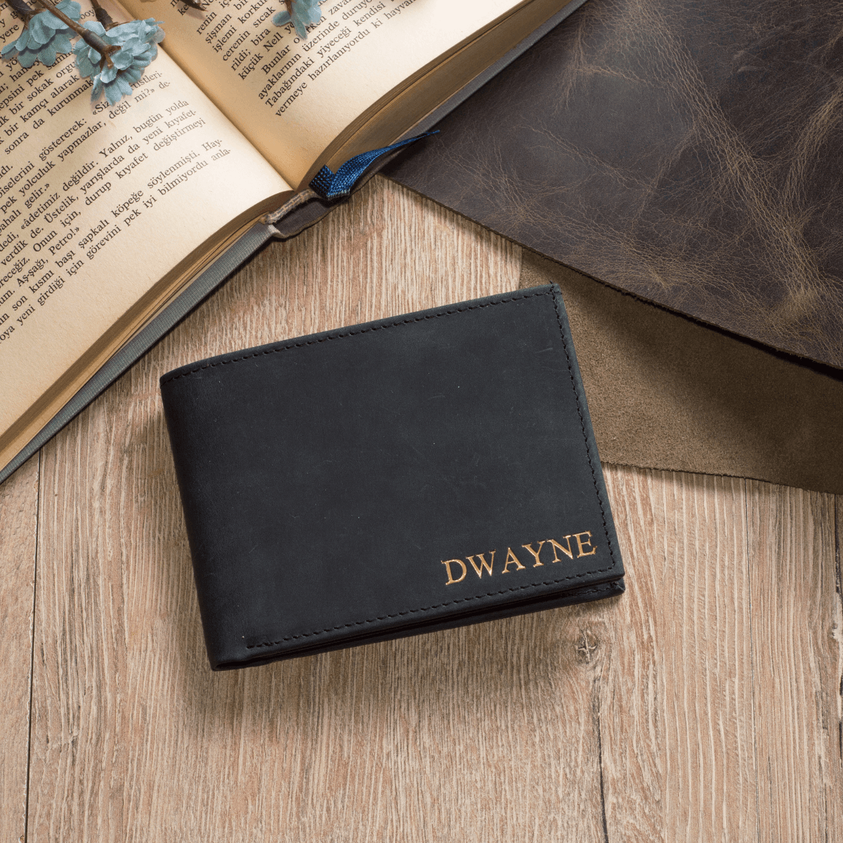 Customizable Genuine Wallet Titan - Black