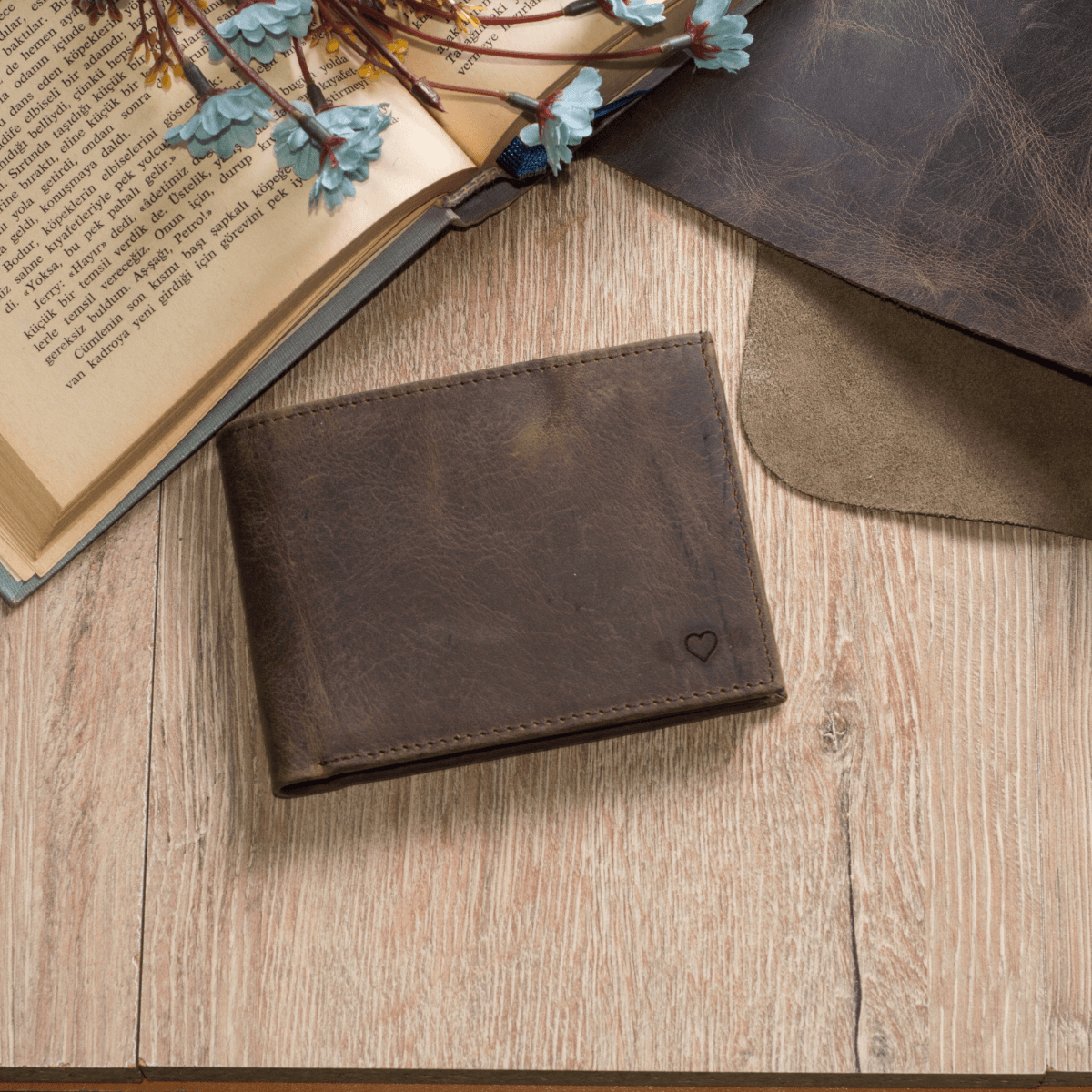 Customizable Genuine Wallet Titan - Dark Brown