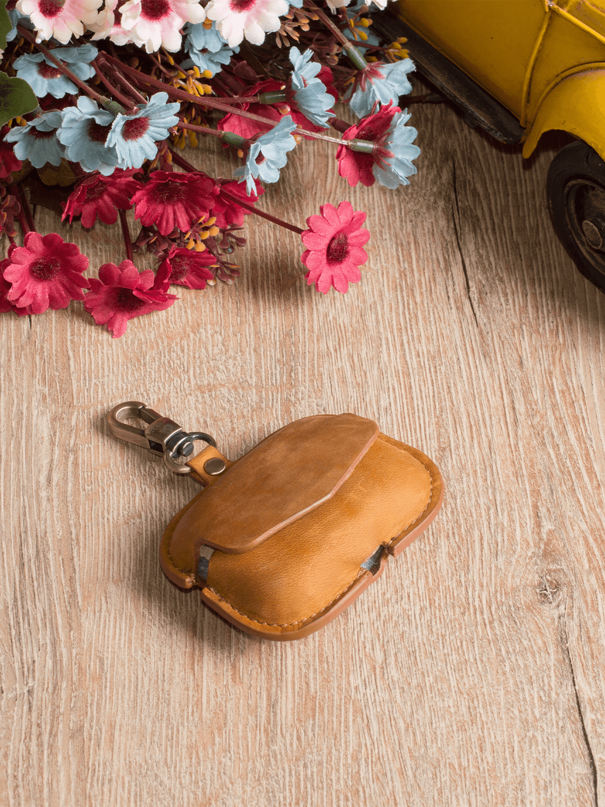 Genuine Leather Tan Color Airdpods Case