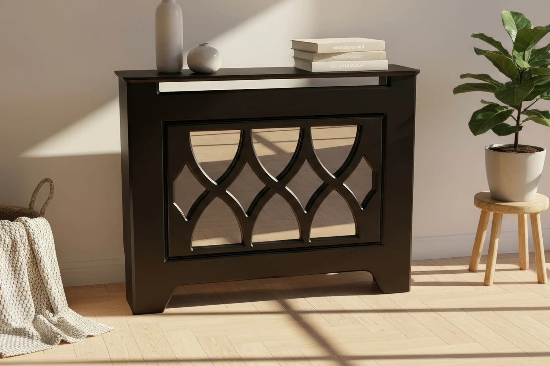 Lara, Siyah, Aynalı Petek Kaplama – Petek Kapatıcı Dresuar