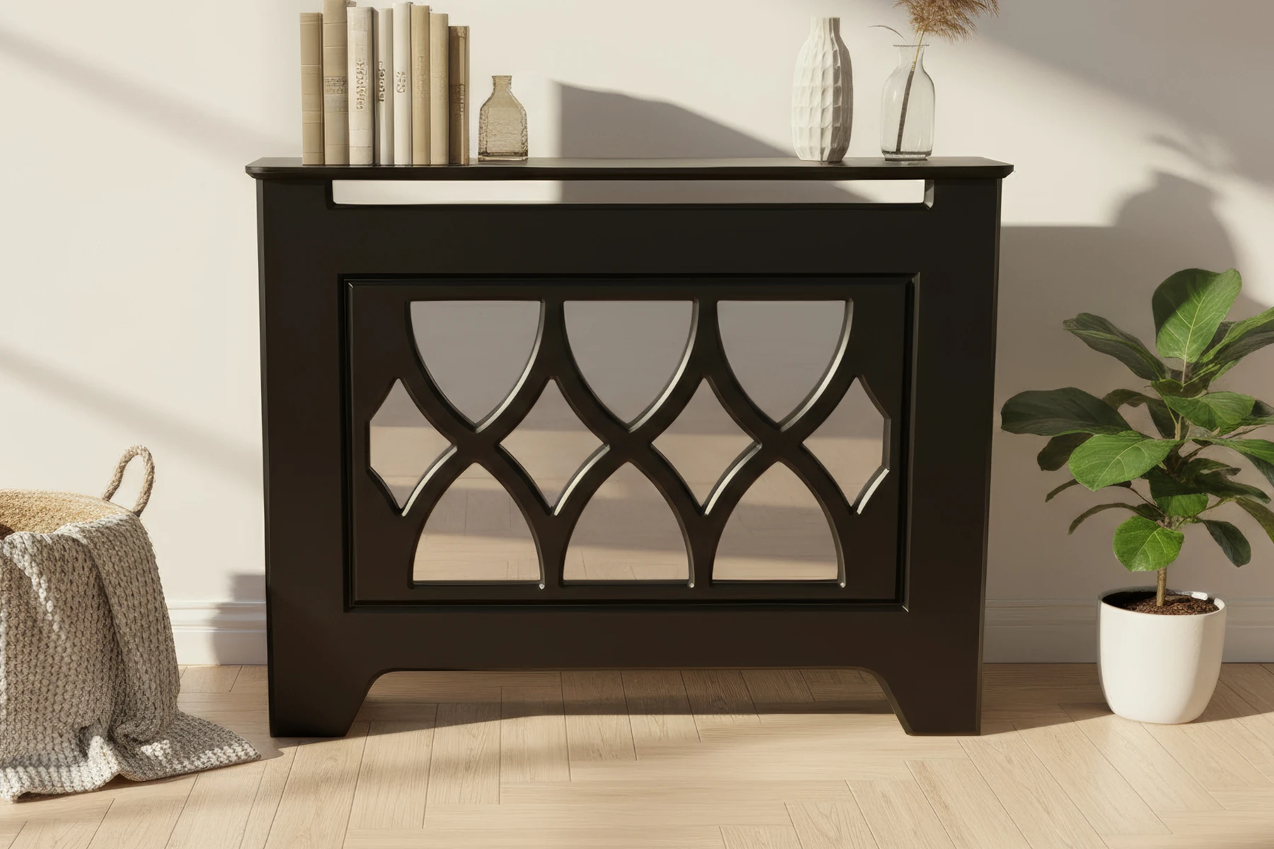 Lara, Siyah, Aynalı Petek Kaplama – Petek Kapatıcı Dresuar