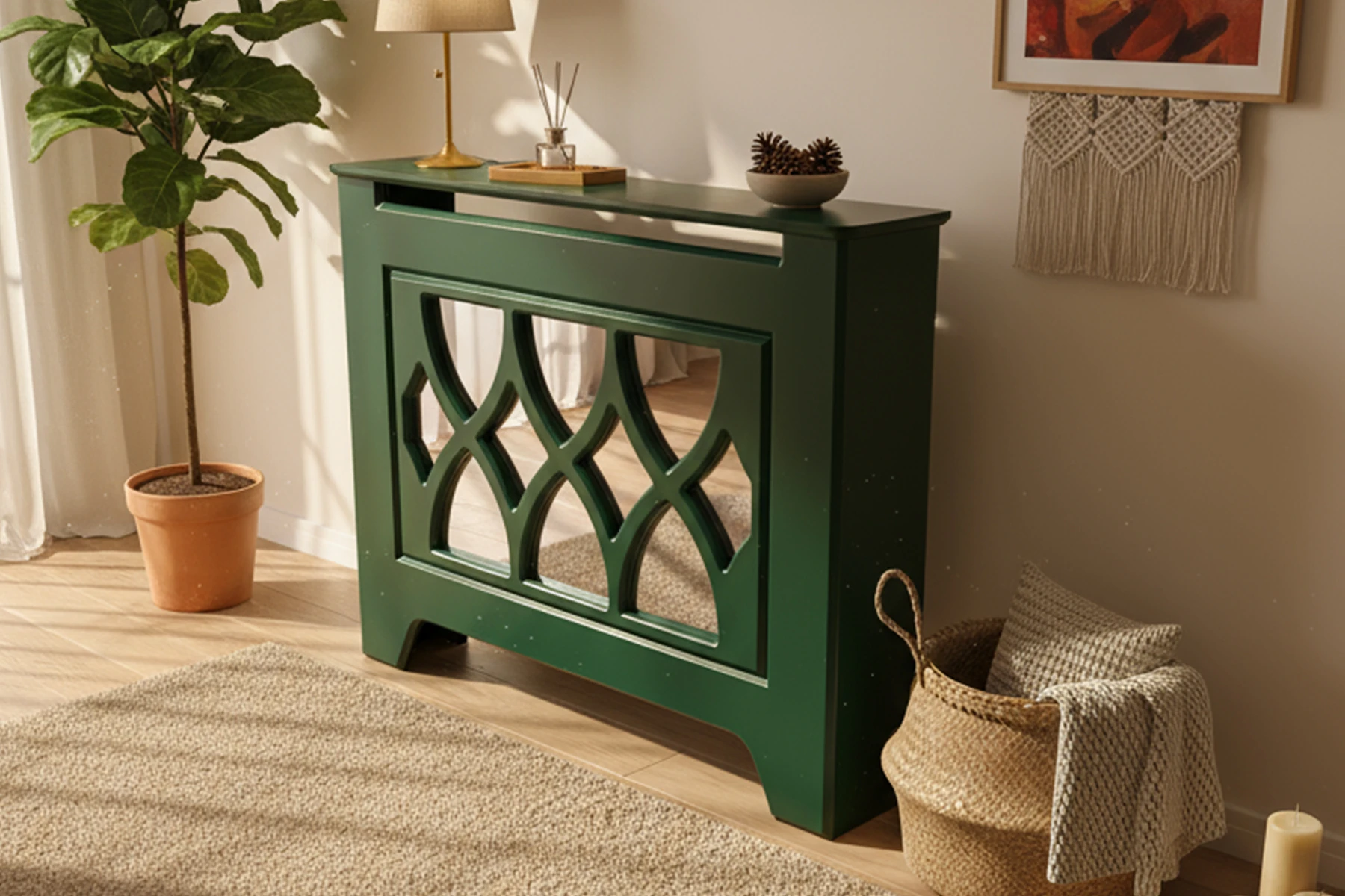 Lara, Koyu Yeşil, Aynalı Petek Kaplama – Petek Kapatıcı Dresuar