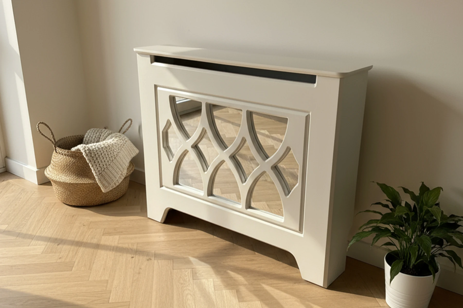 Lara, Beyaz, Aynalı Petek Kaplama – Petek Kapatıcı Dresuar