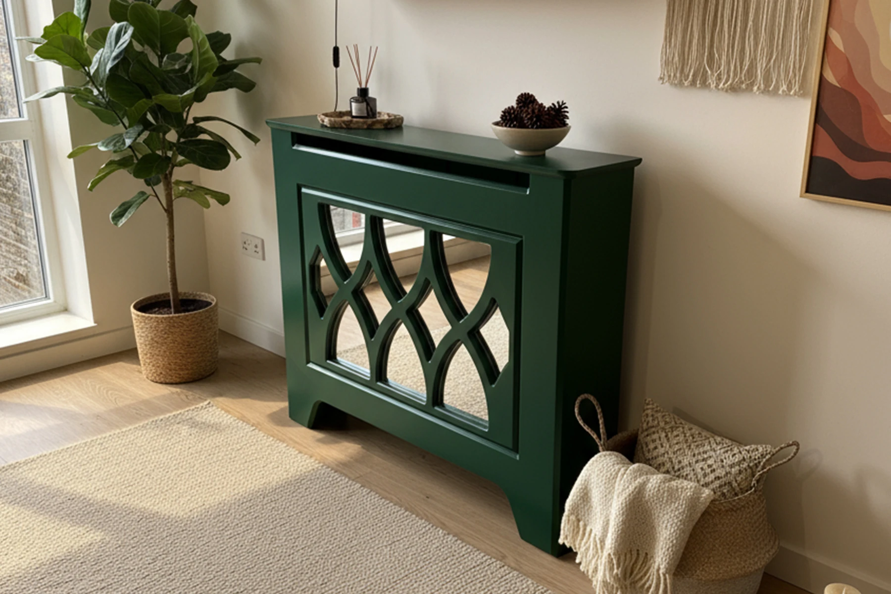 Lara, Koyu Yeşil, Aynalı Petek Kaplama – Petek Kapatıcı Dresuar