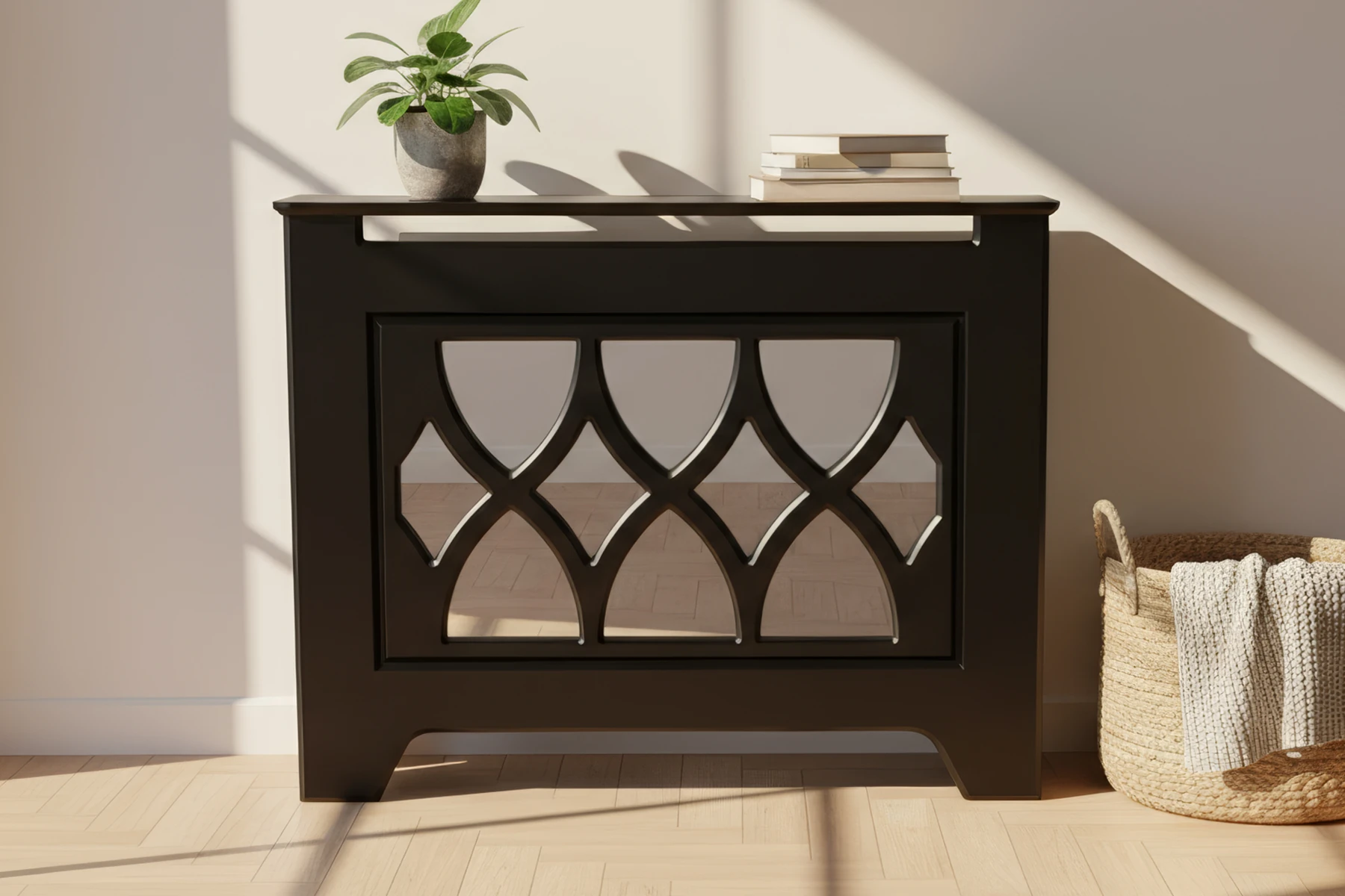 Lara, Siyah, Aynalı Petek Kaplama – Petek Kapatıcı Dresuar